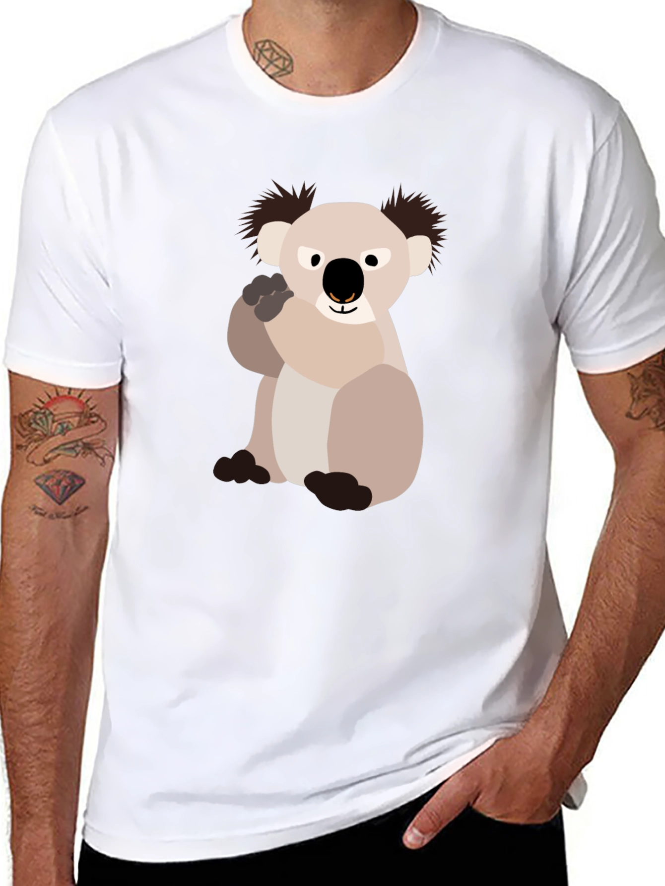 Koala Bear Graphic T-Shirt - Casual Cotton Tee
