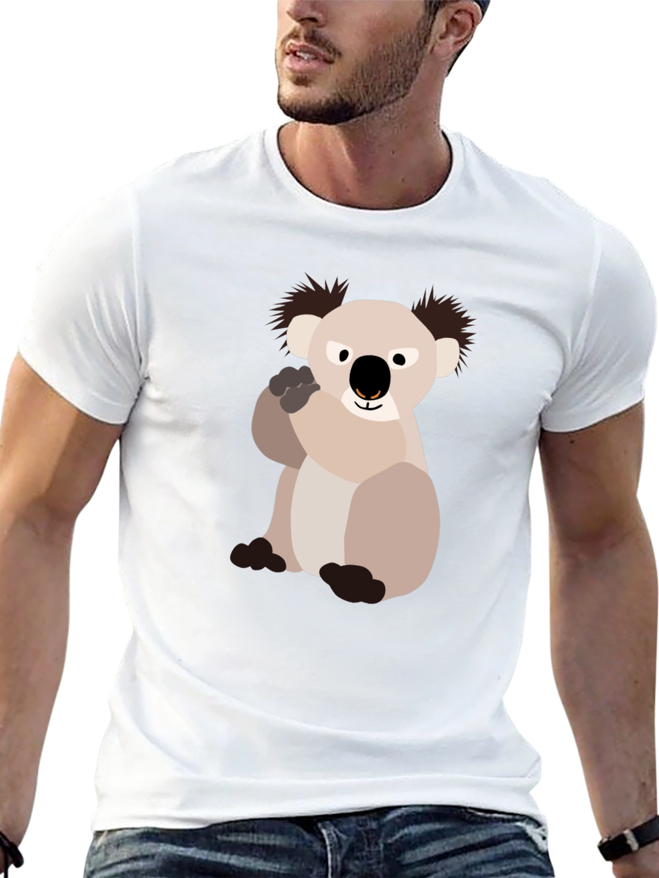 Koala Bear Graphic T-Shirt - Casual Cotton Tee