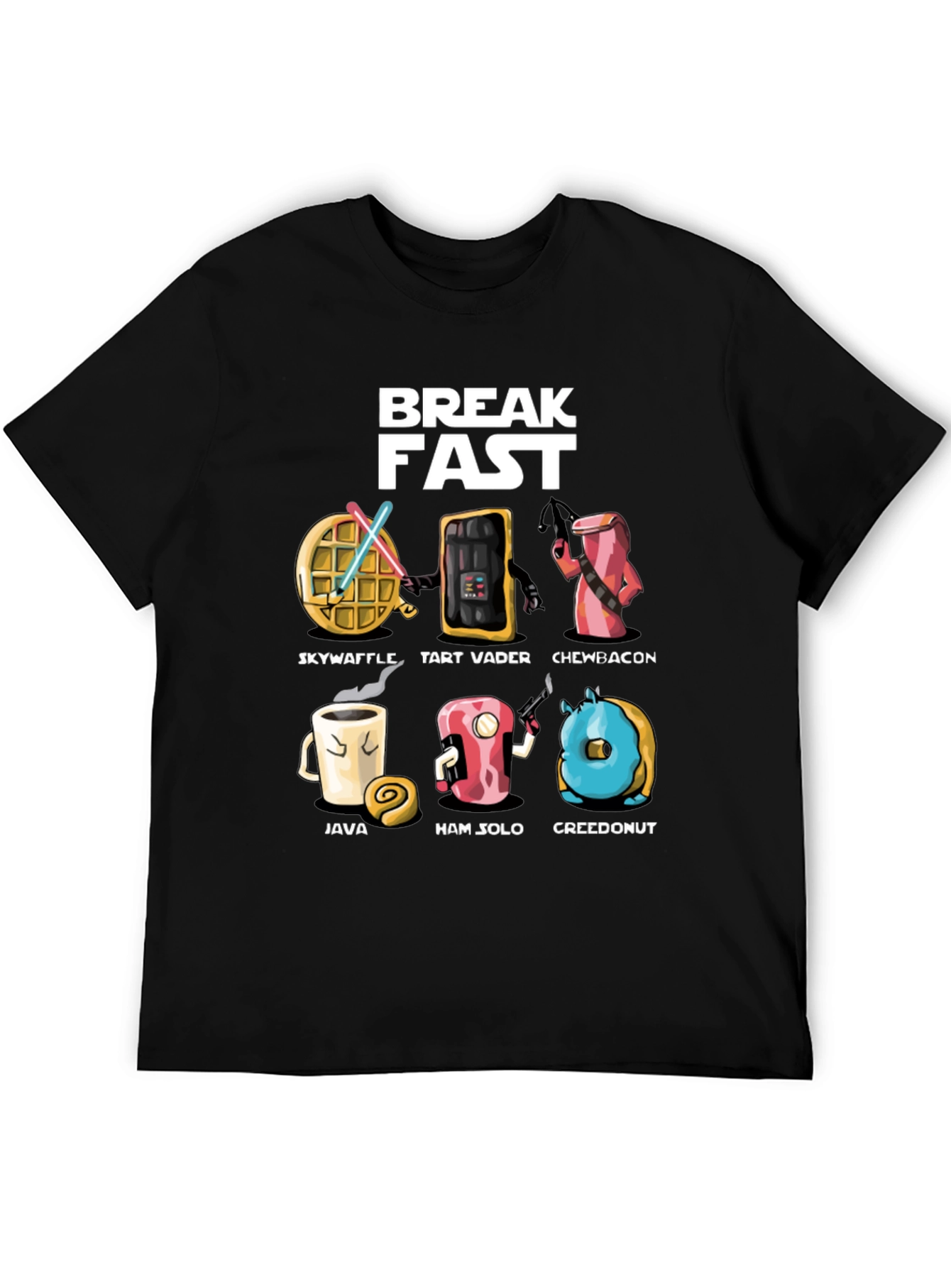 Breakfast Star Wars Black T-Shirt