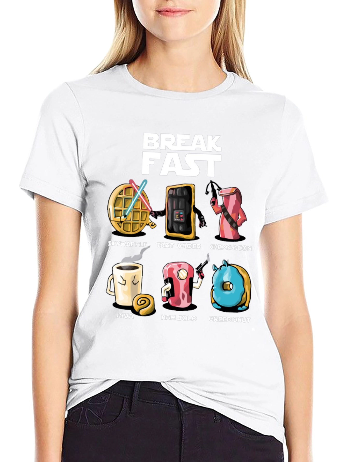 Breakfast Star Wars Black T-Shirt