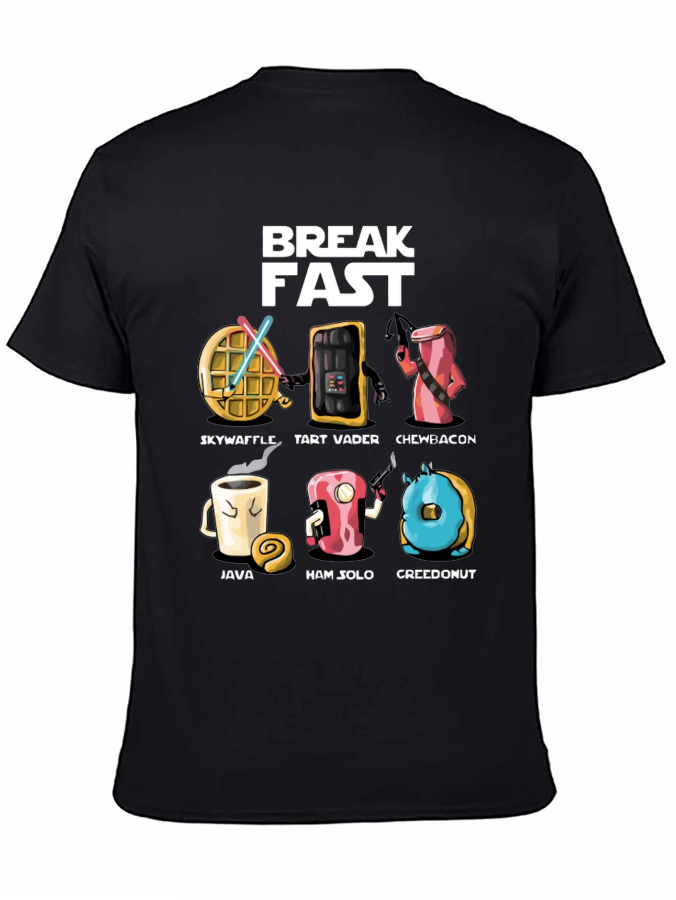 Breakfast Star Wars Black T-Shirt