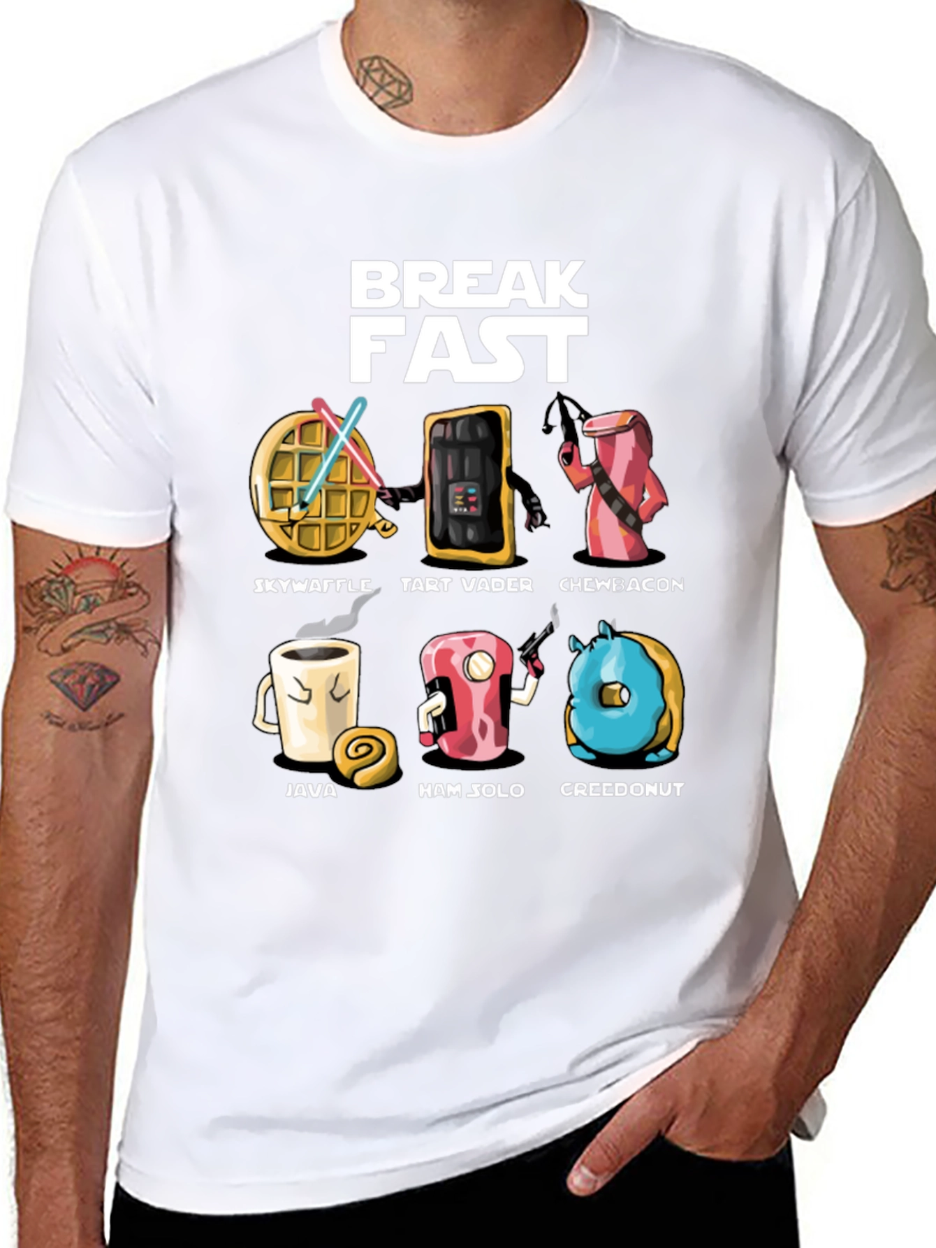 Breakfast Star Wars Black T-Shirt