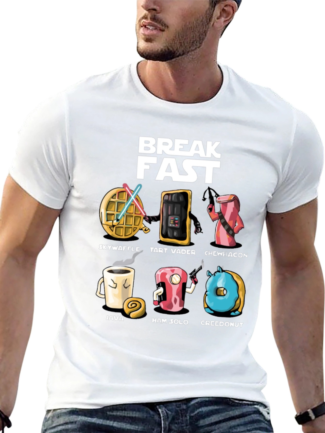 Breakfast Star Wars Black T-Shirt