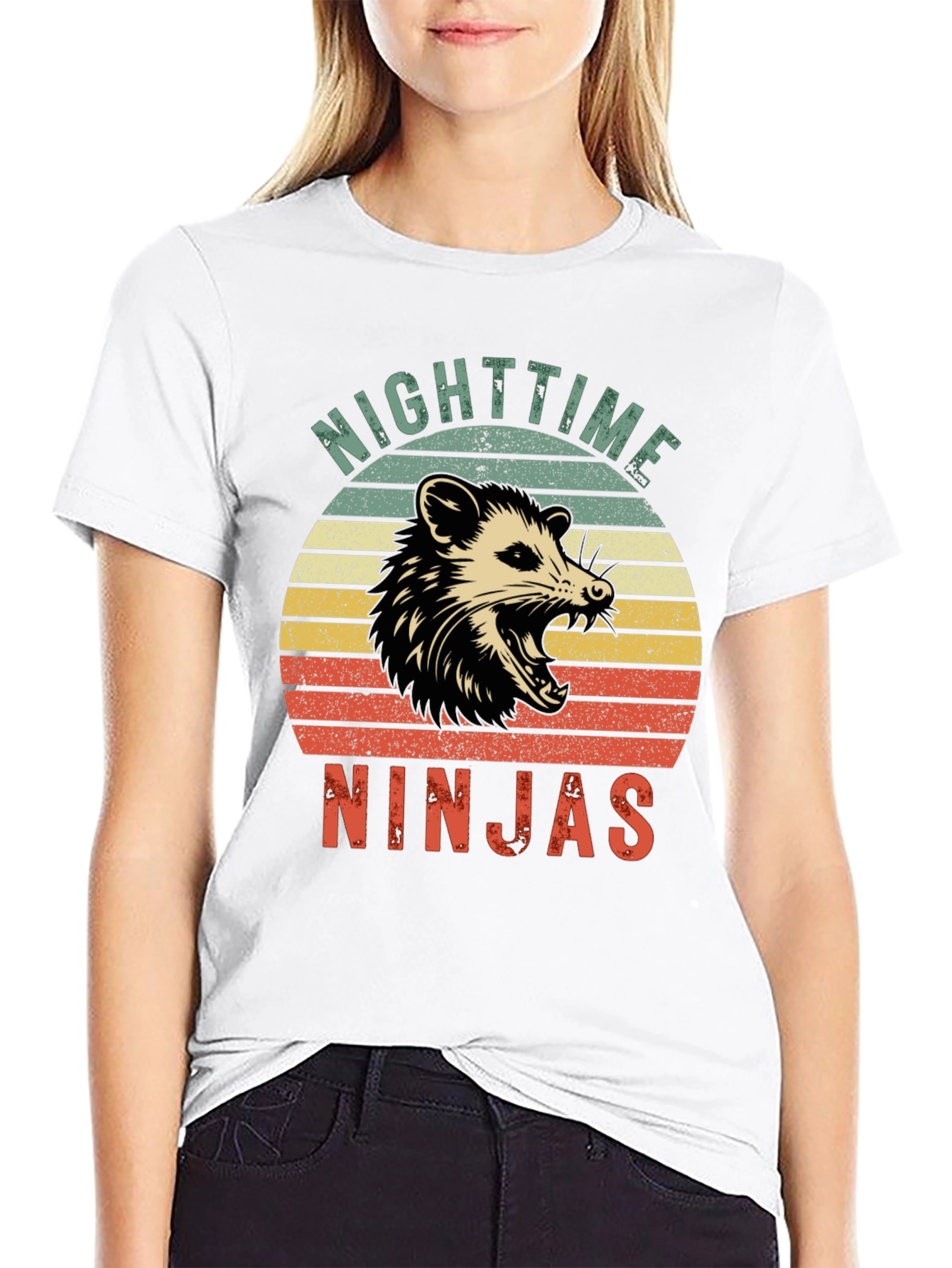 Nighttime Ninjas Opossum Graphic T-Shirt