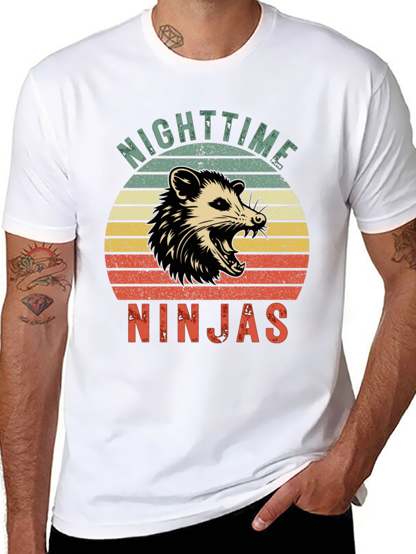 Nighttime Ninjas Opossum Graphic T-Shirt