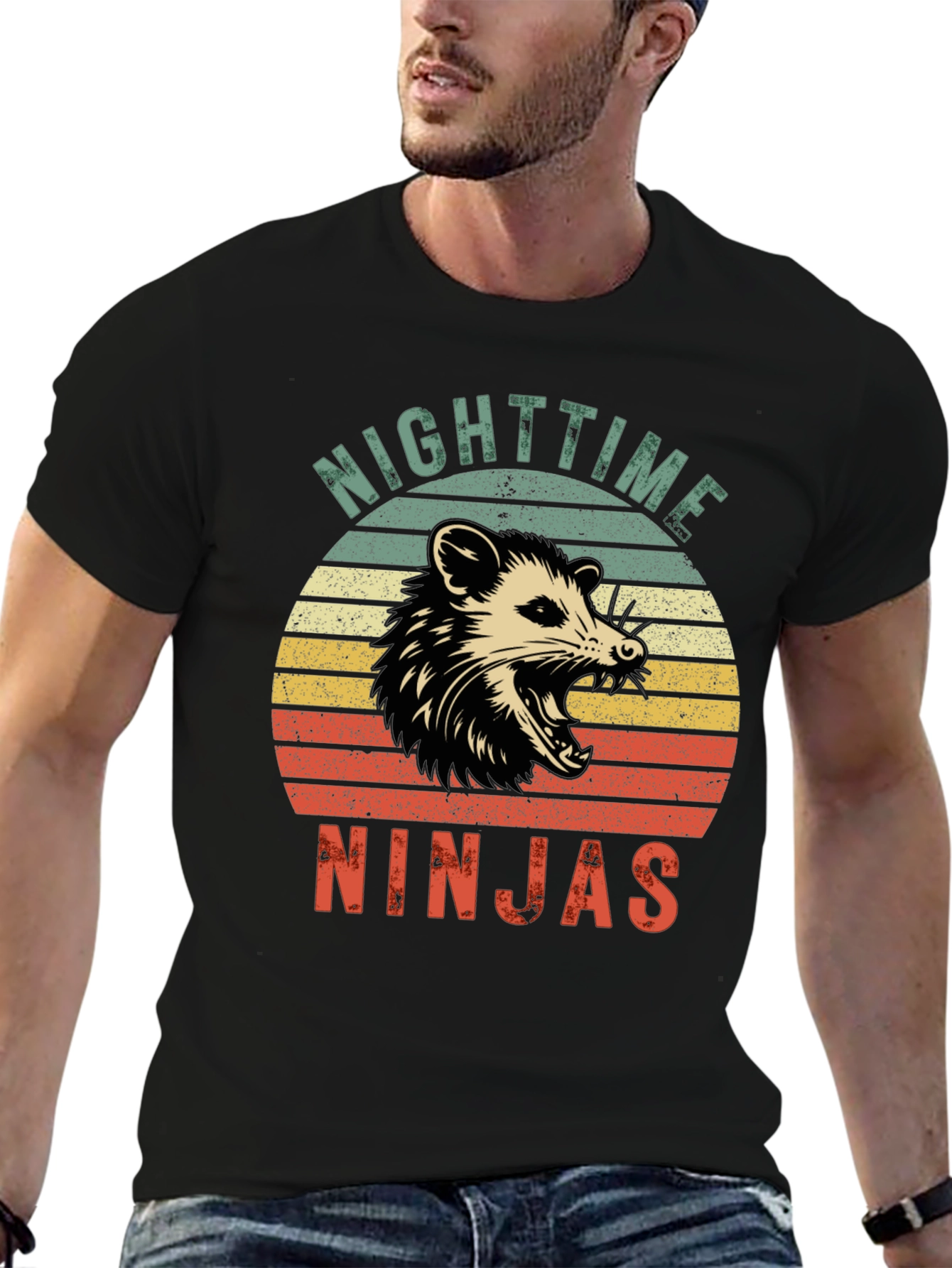 Nighttime Ninjas Opossum Graphic T-Shirt