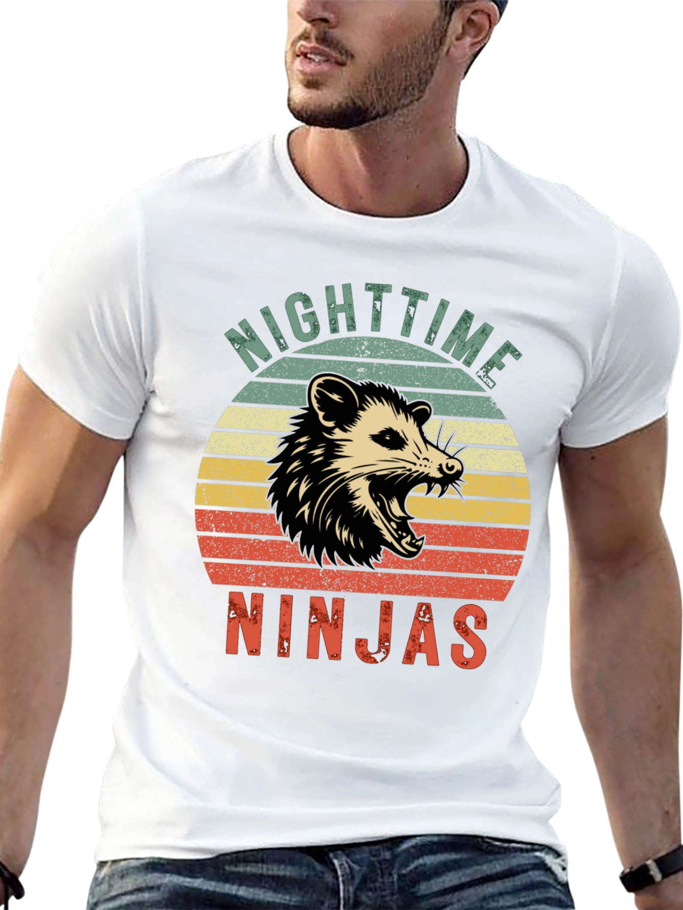 Nighttime Ninjas Opossum Graphic T-Shirt