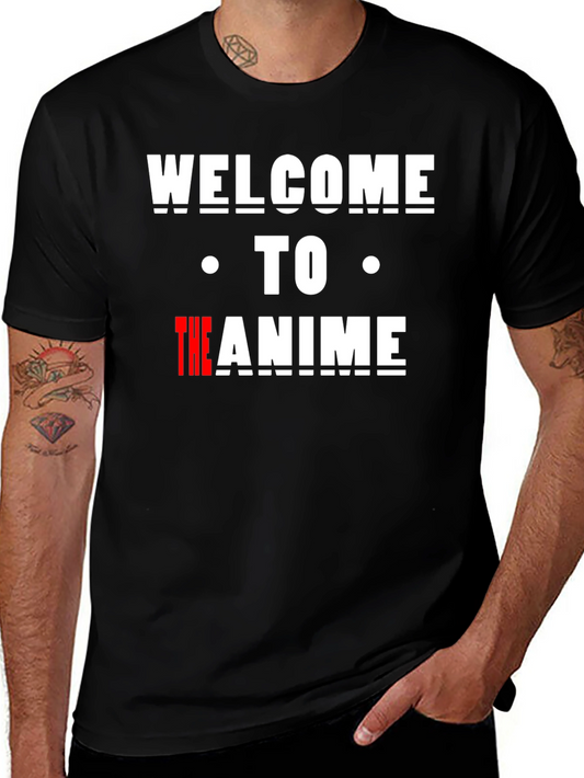 Welcome to the Anime T-Shirt - Black Cotton Tee