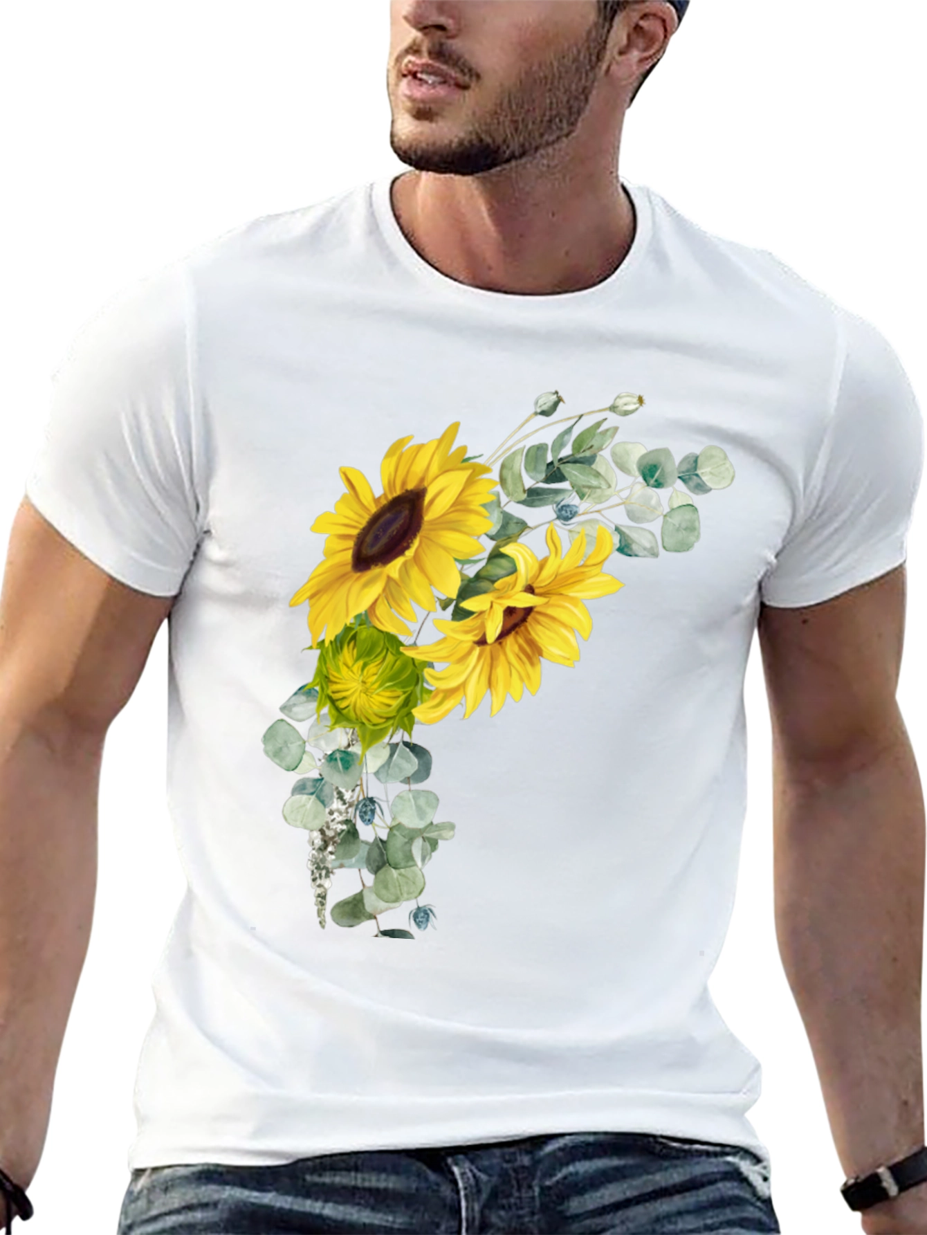 Sunflower Graphic Black T-Shirt