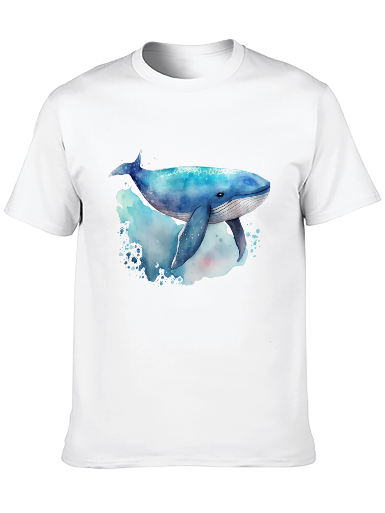 Whale Graphic Tee - Mens Black Crew Neck