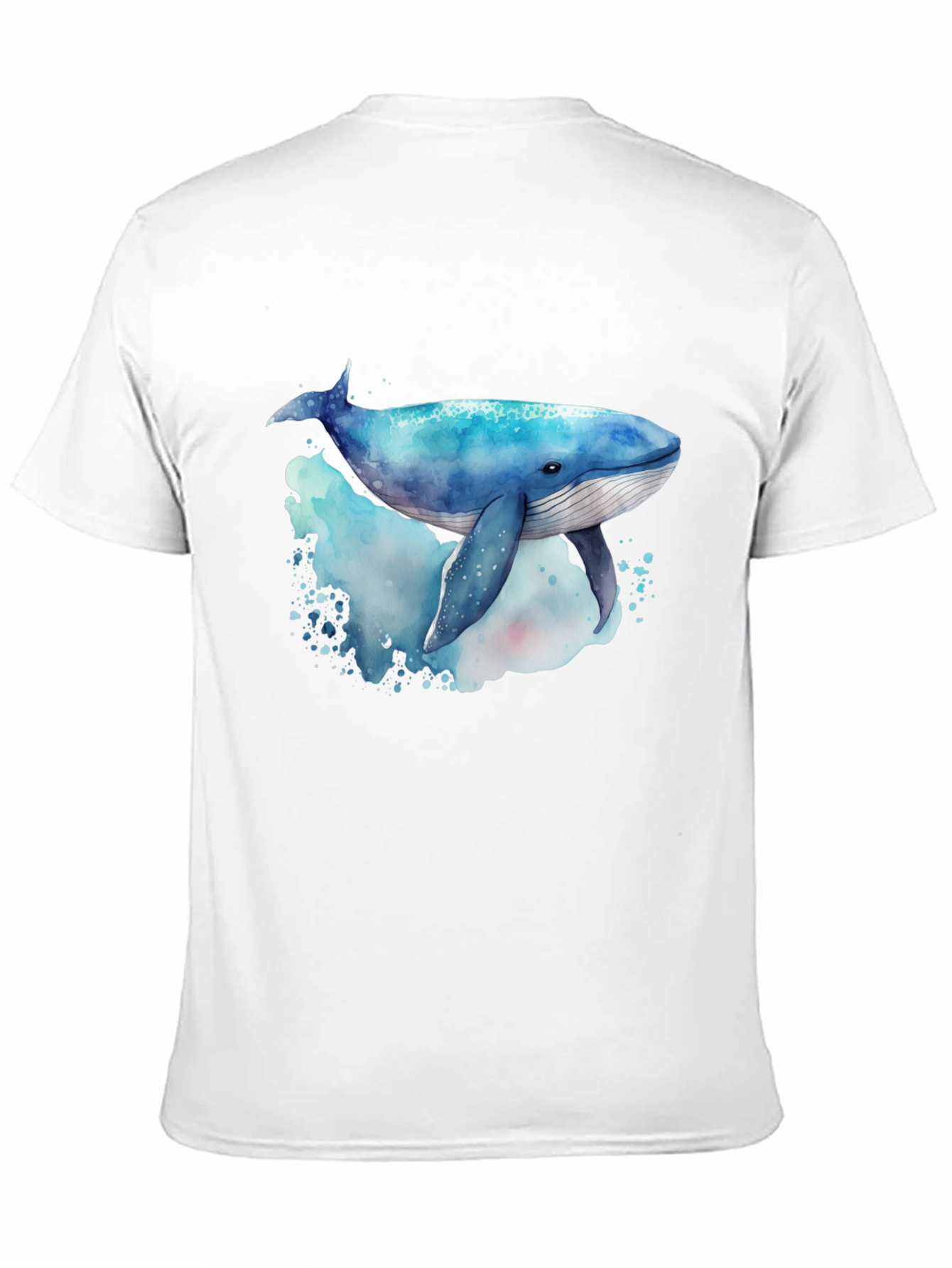 Whale Graphic Tee - Mens Black Crew Neck