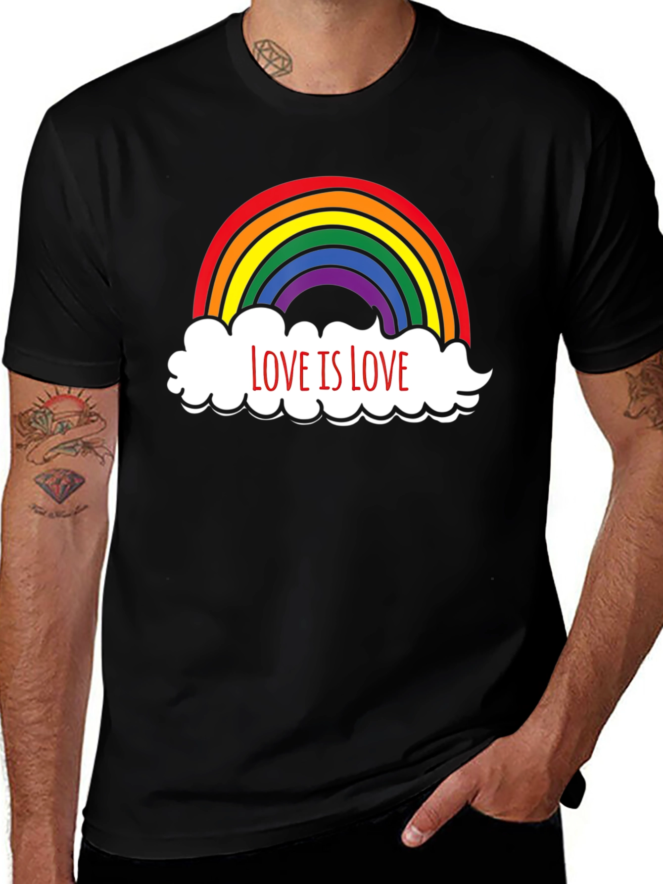 Love is Love Rainbow Graphic T-Shirt