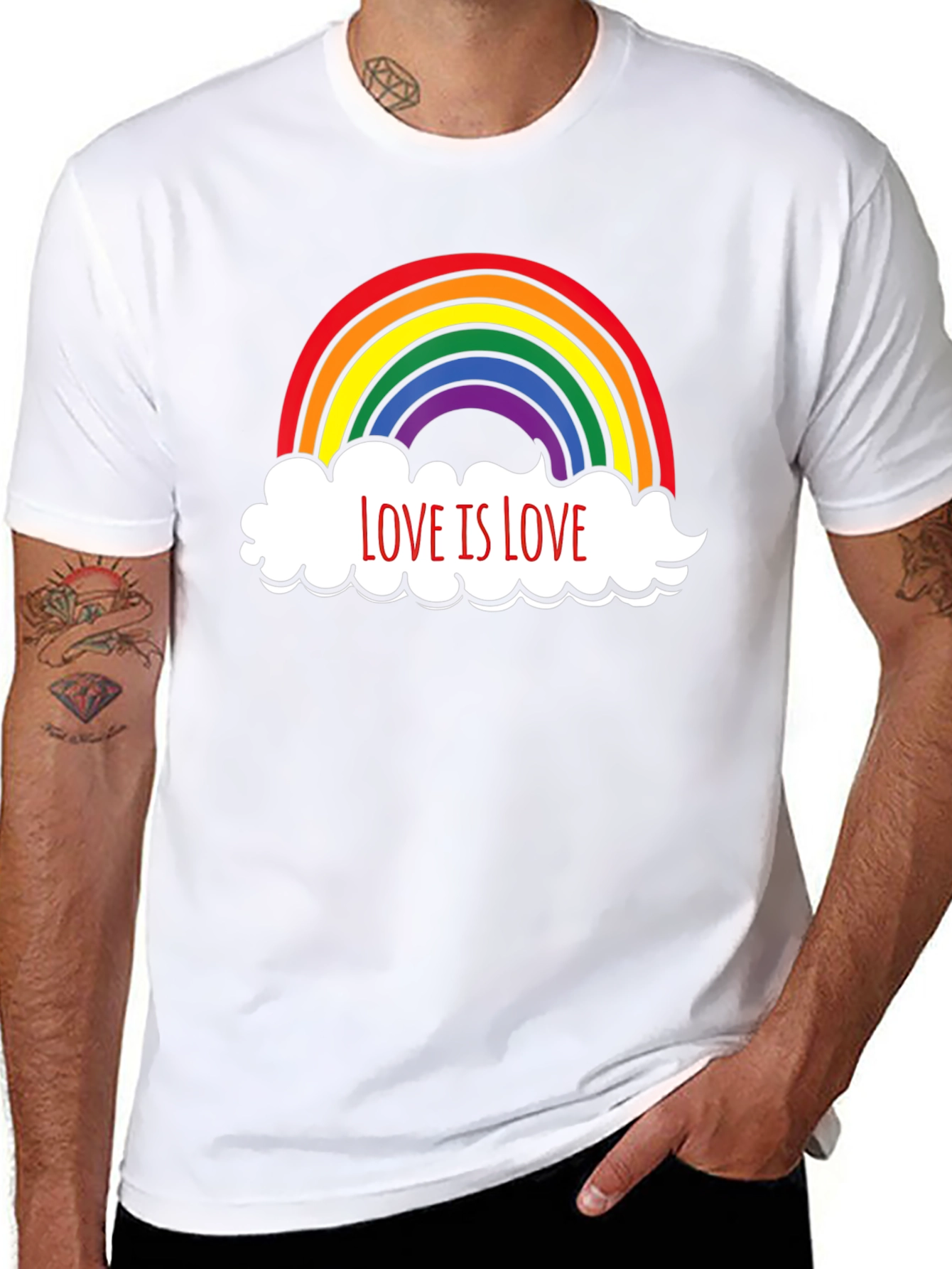 Love is Love Rainbow Graphic T-Shirt