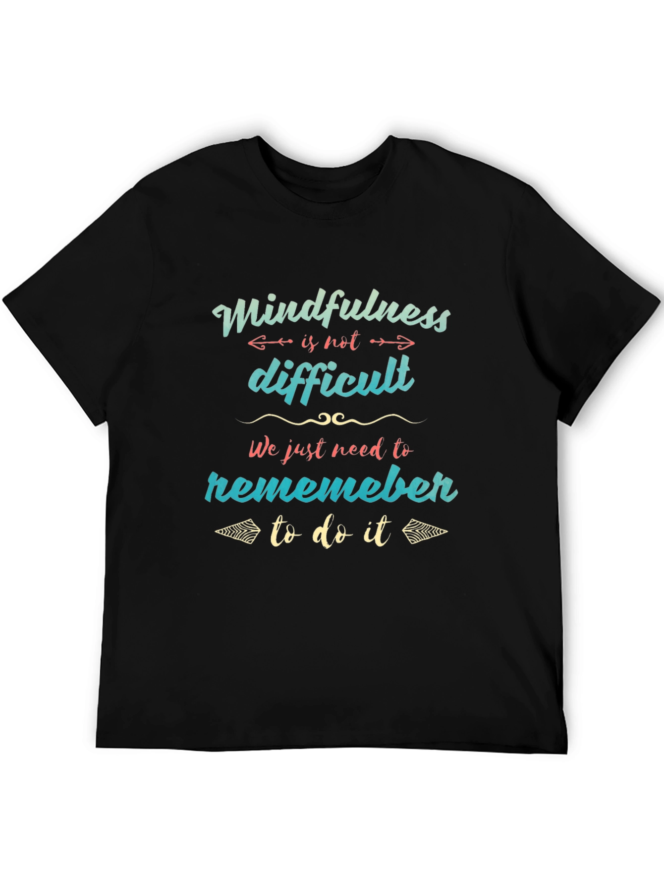 Mindfulness Reminder Graphic Tee - Black