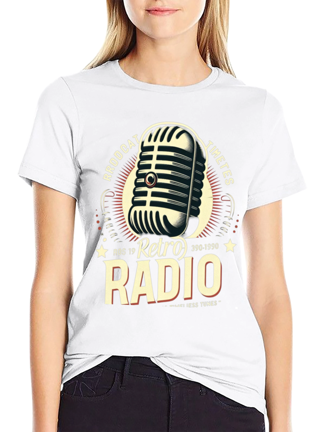 Retro Radio Broadcast Graphic T-Shirt