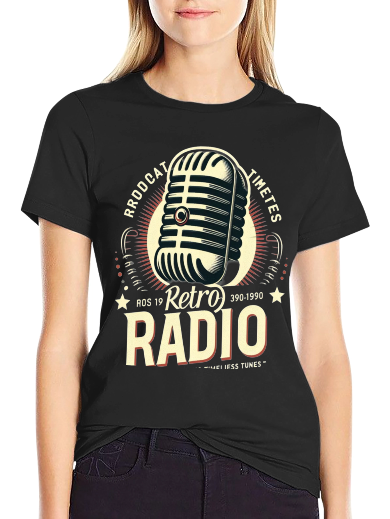 Retro Radio Broadcast Graphic T-Shirt