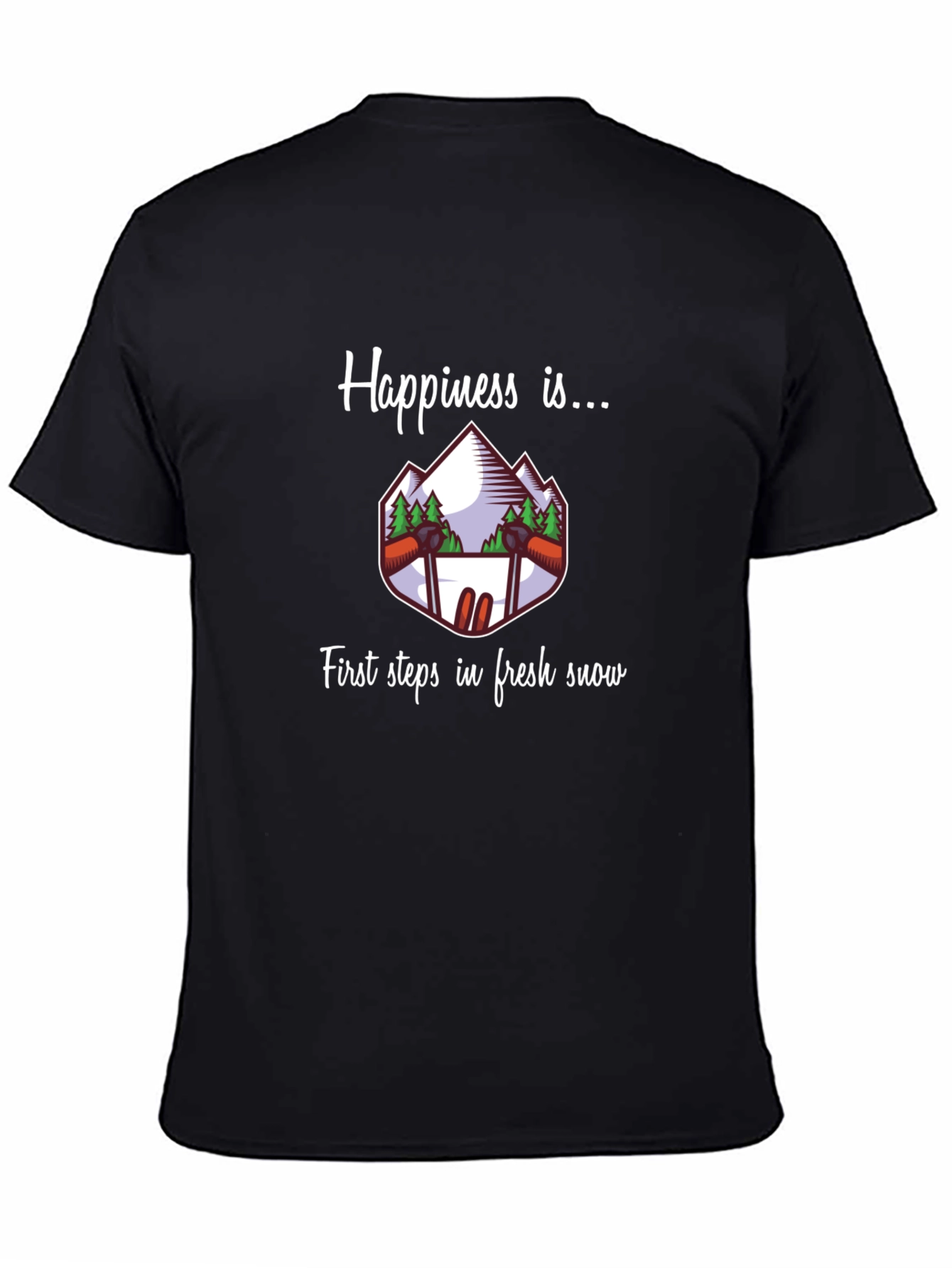 Happiness in Fresh Snow Graphic T-Shirt
