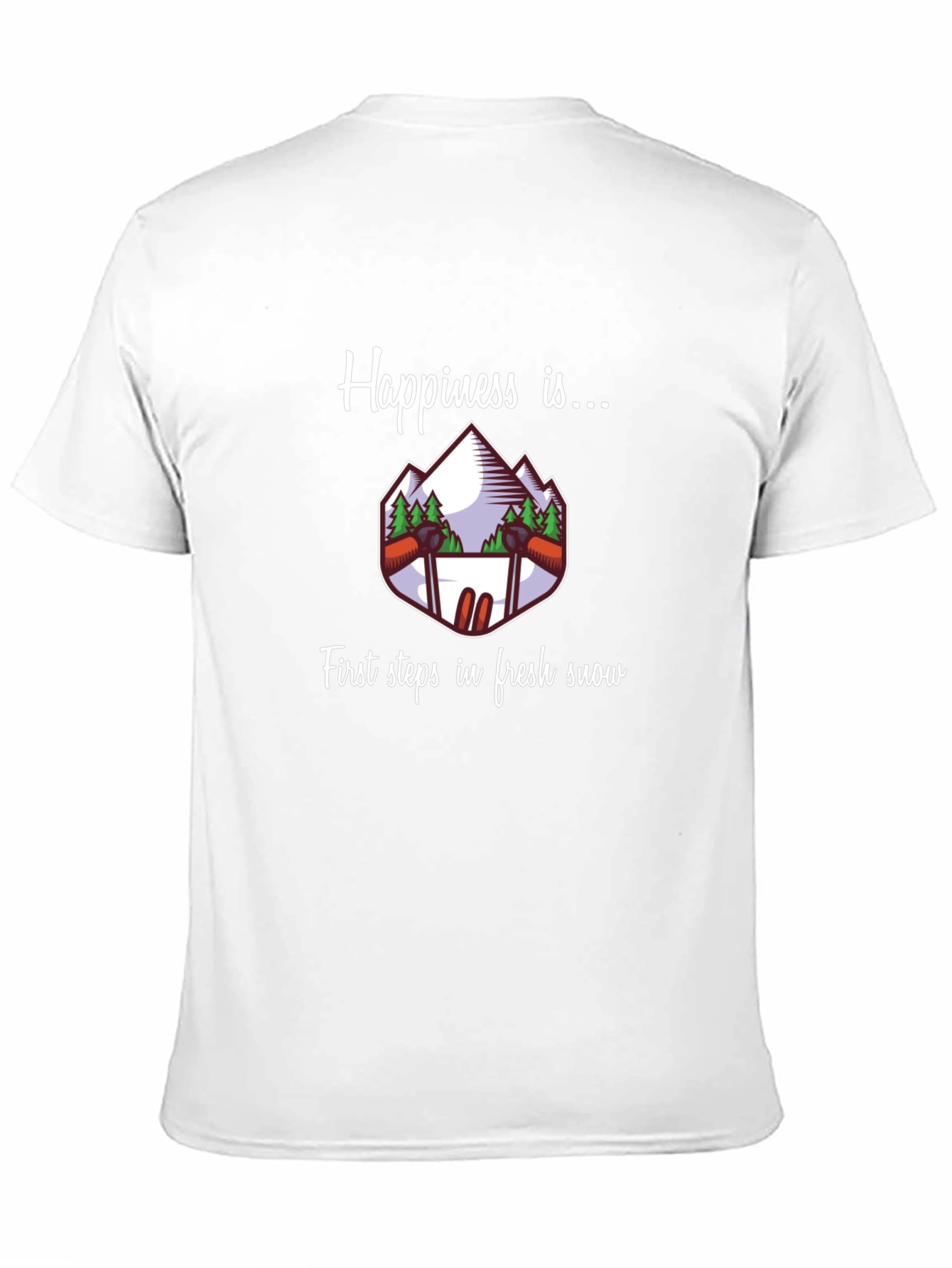 Happiness in Fresh Snow Graphic T-Shirt