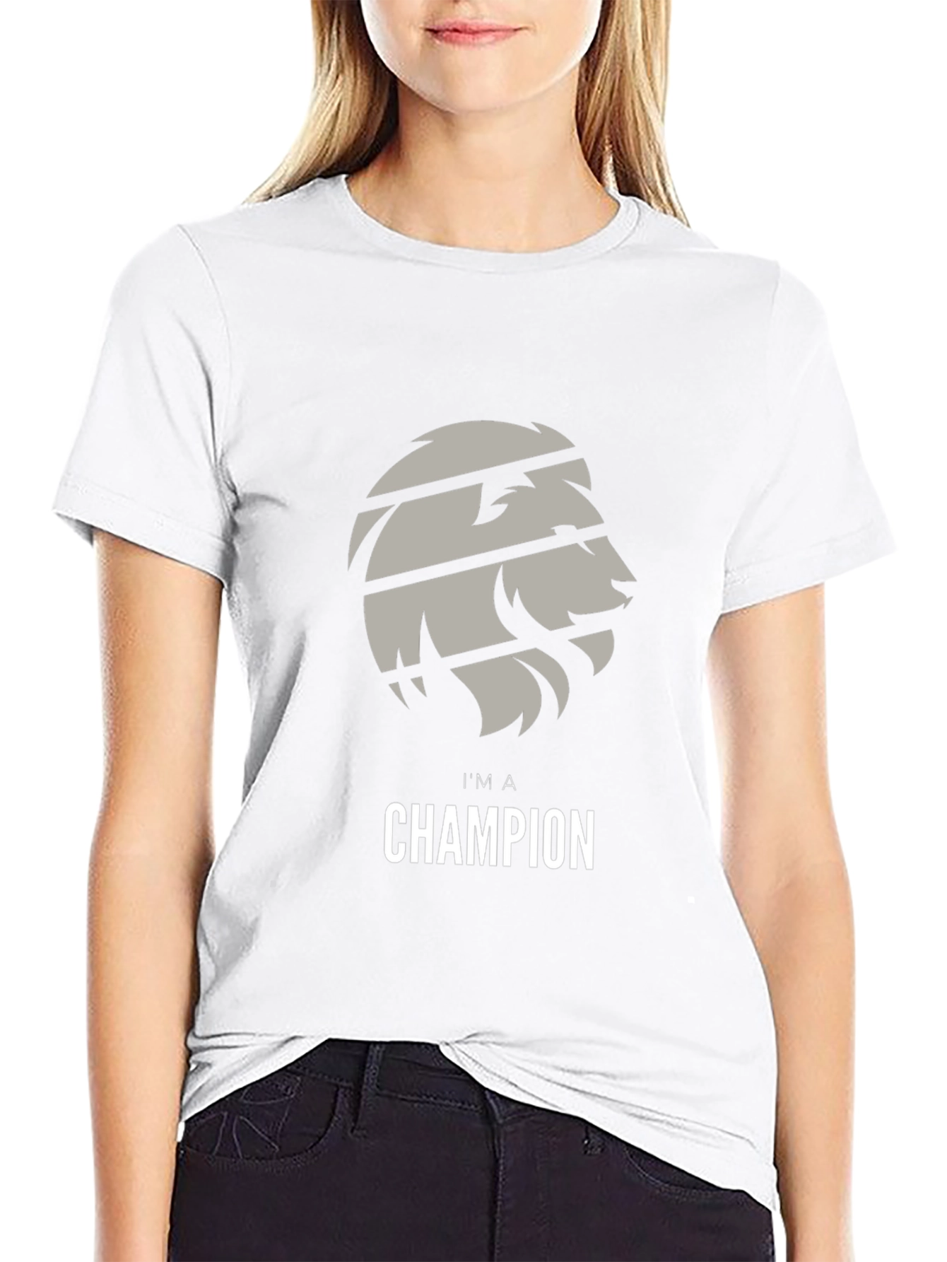 Im A Champion Lion Graphic T-Shirt
