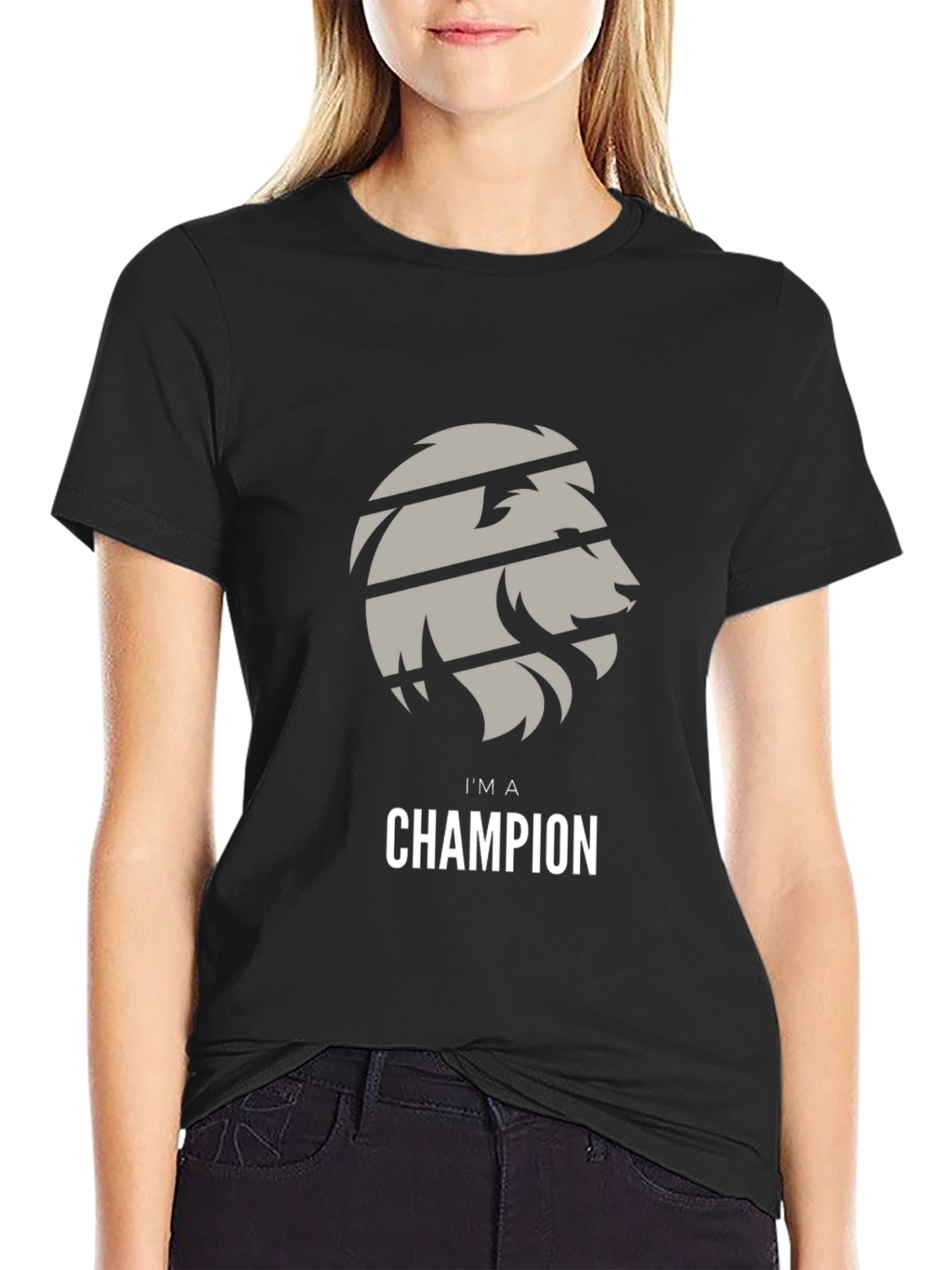 Im A Champion Lion Graphic T-Shirt