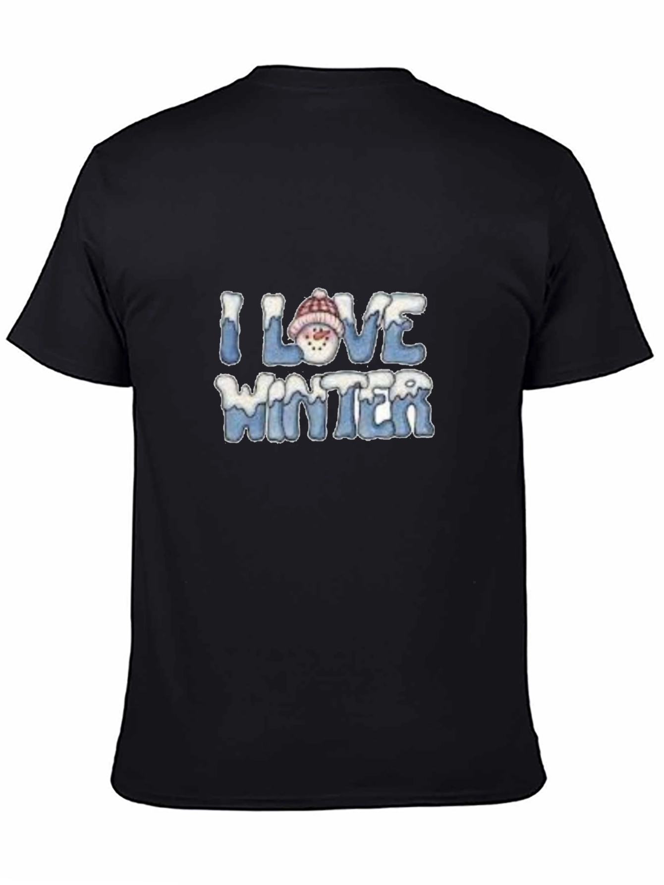 I Love Winter Graphic Tee - Black