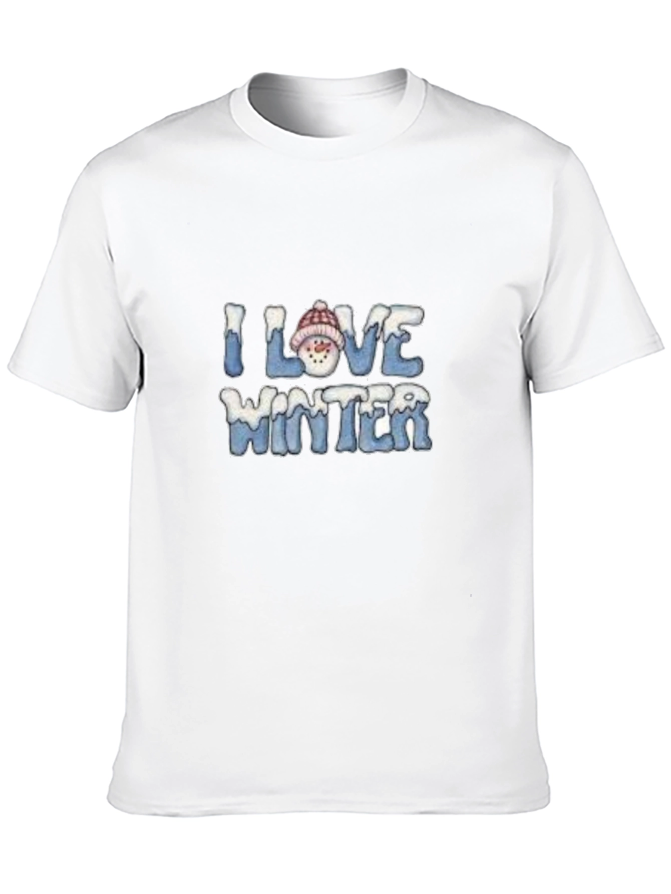 I Love Winter Graphic Tee - Black
