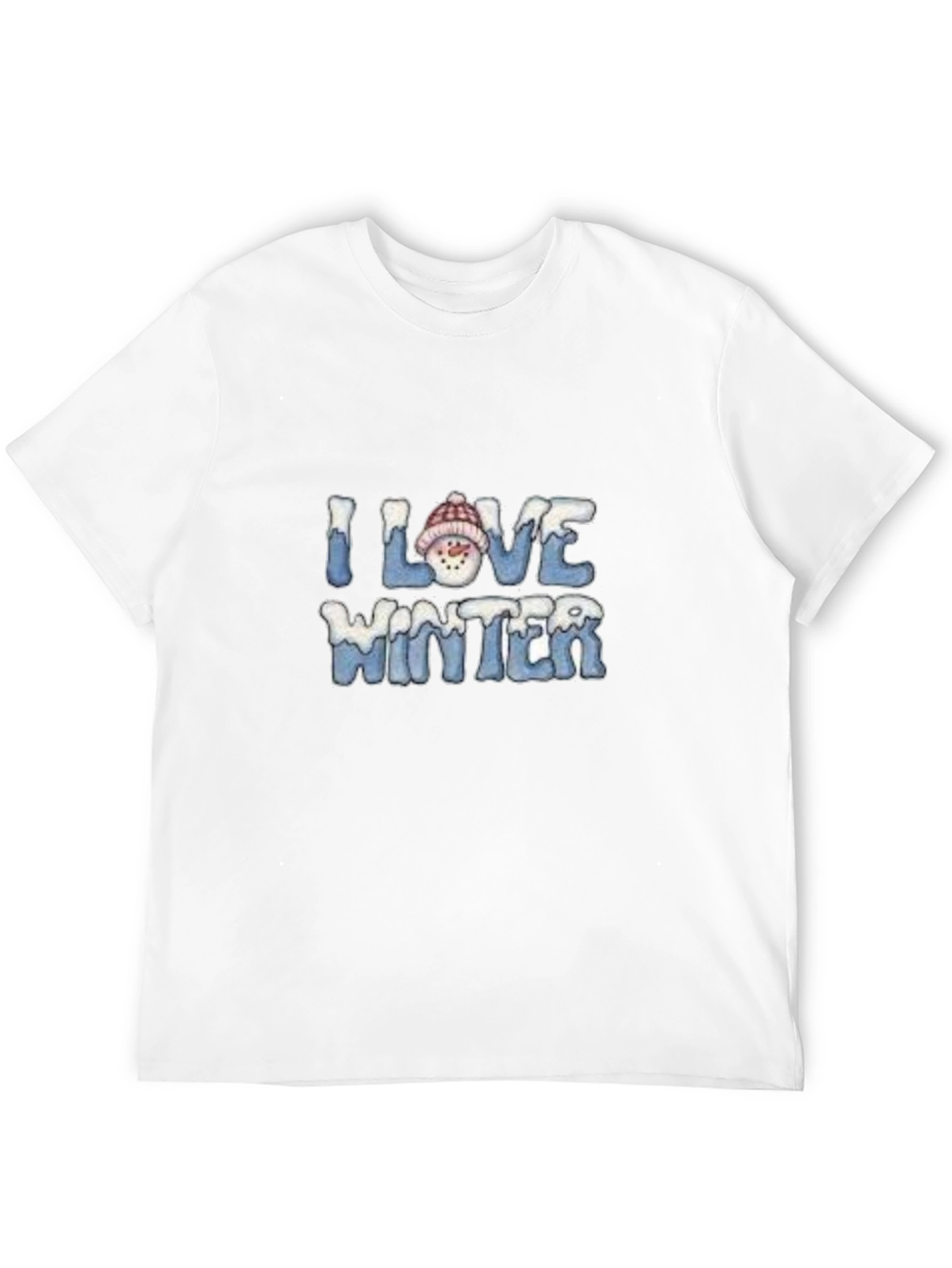 I Love Winter Graphic Tee - Black