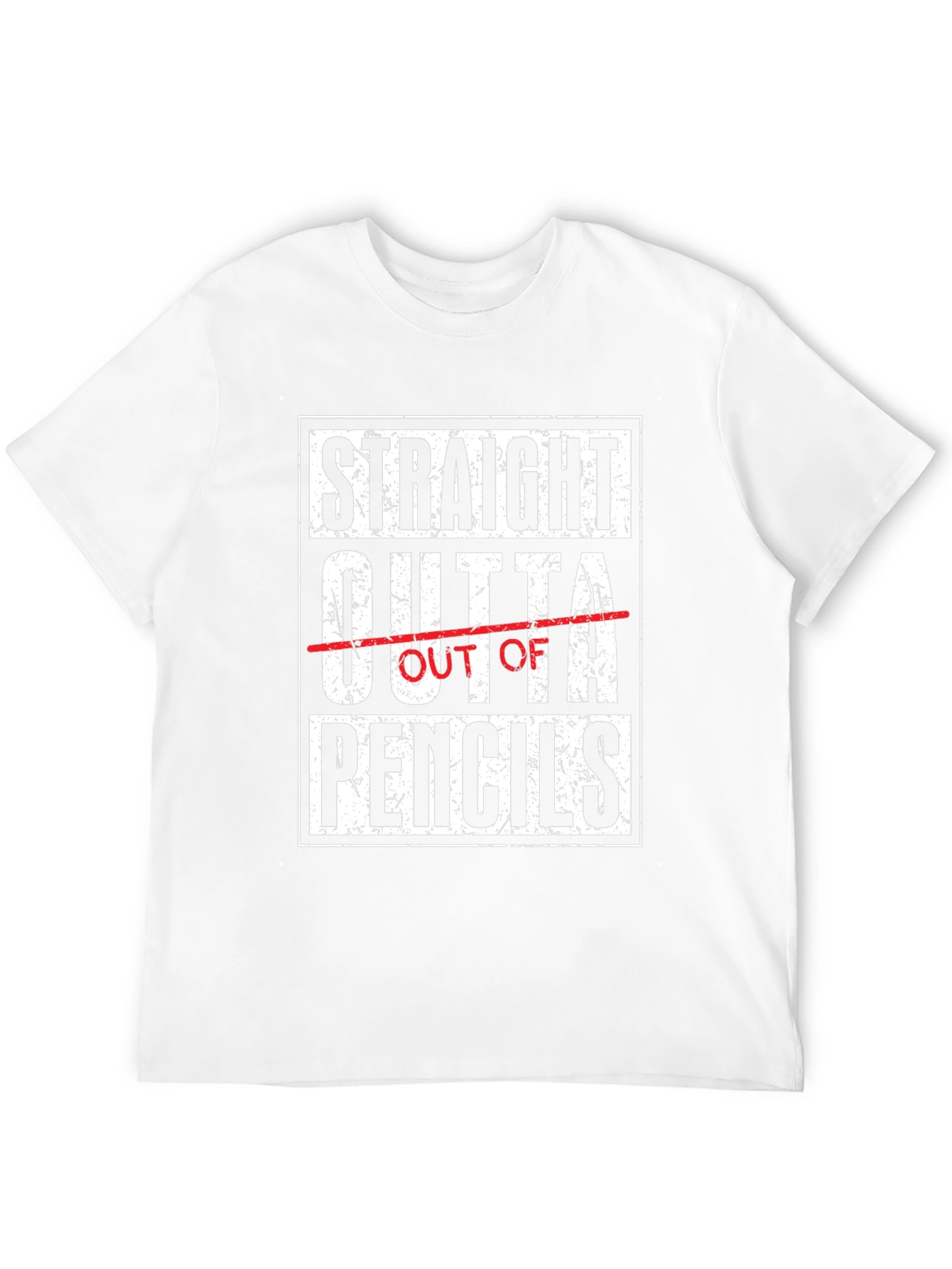 Straight Outta Pencils Black Graphic Tee Shirt