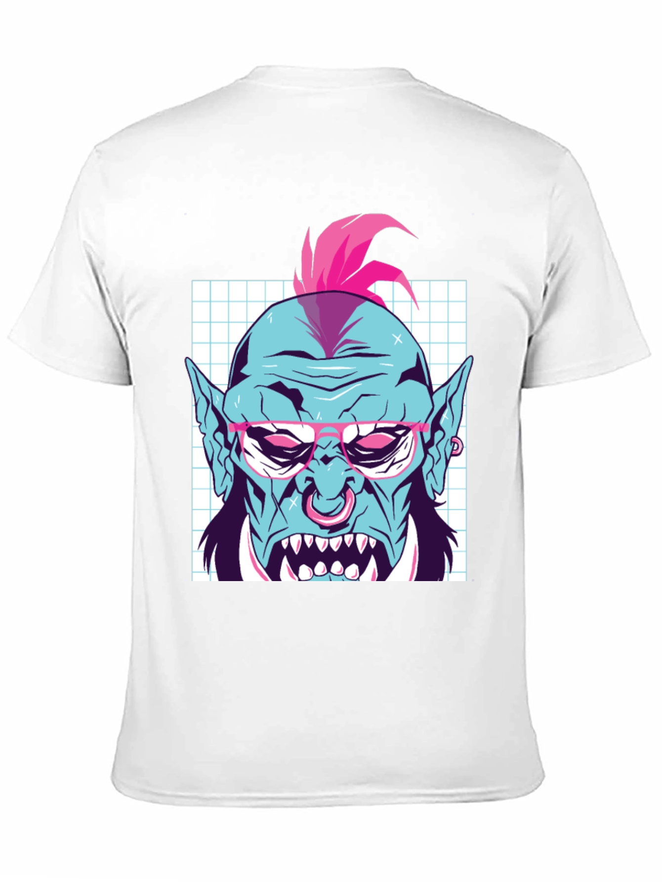 Retro Punk Troll Graphic Tee - Cool Black T-Shirt