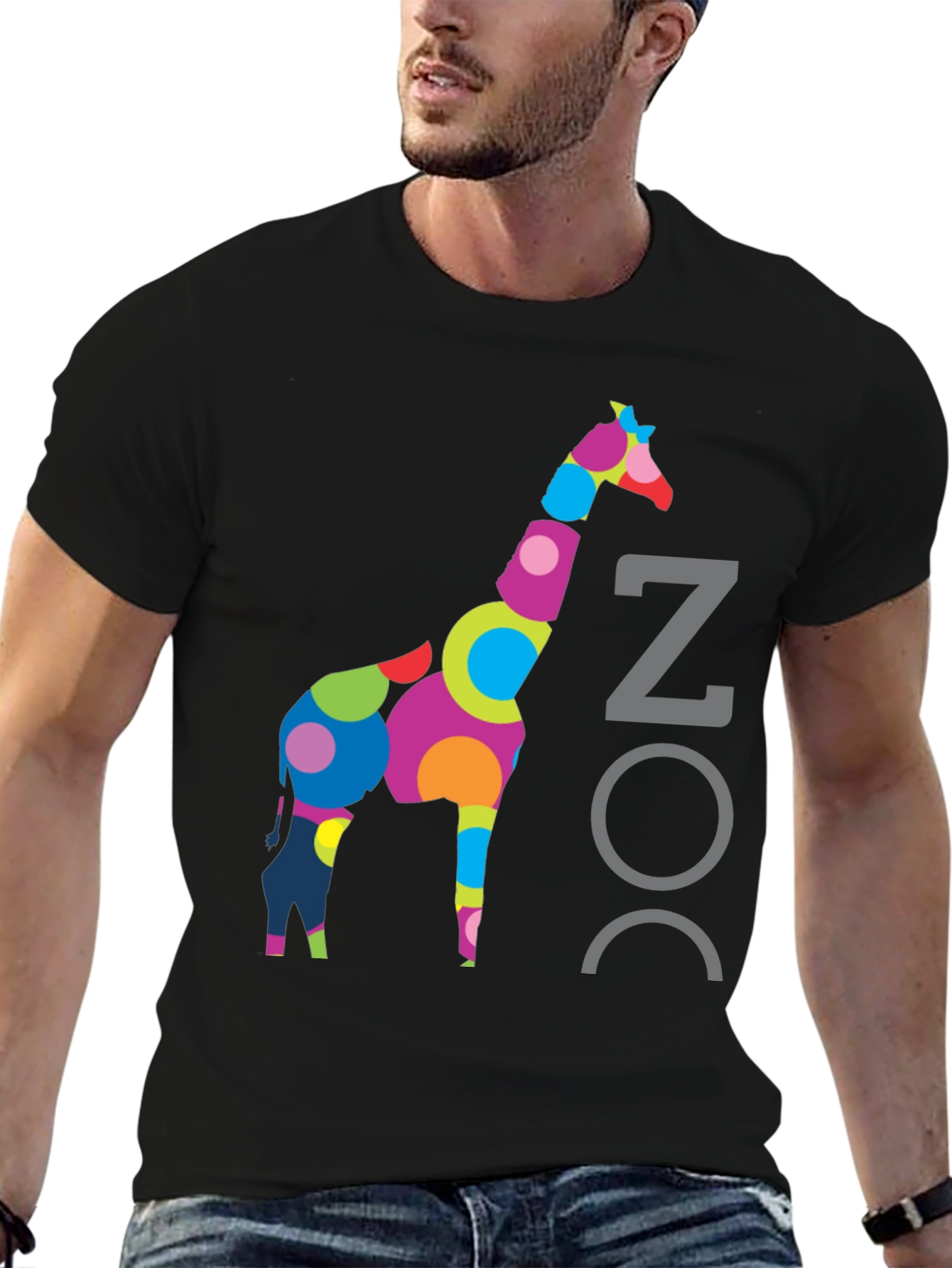 Funky Giraffe Graphic T-Shirt