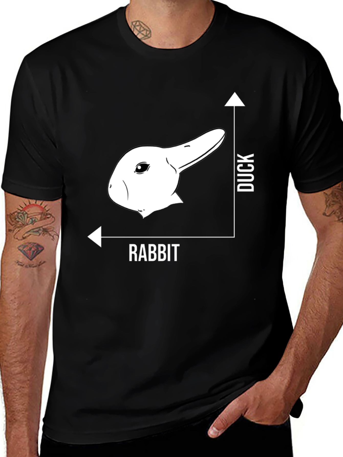 Duck Rabbit Illusion T-Shirt - Funny Optical Illusion Tee