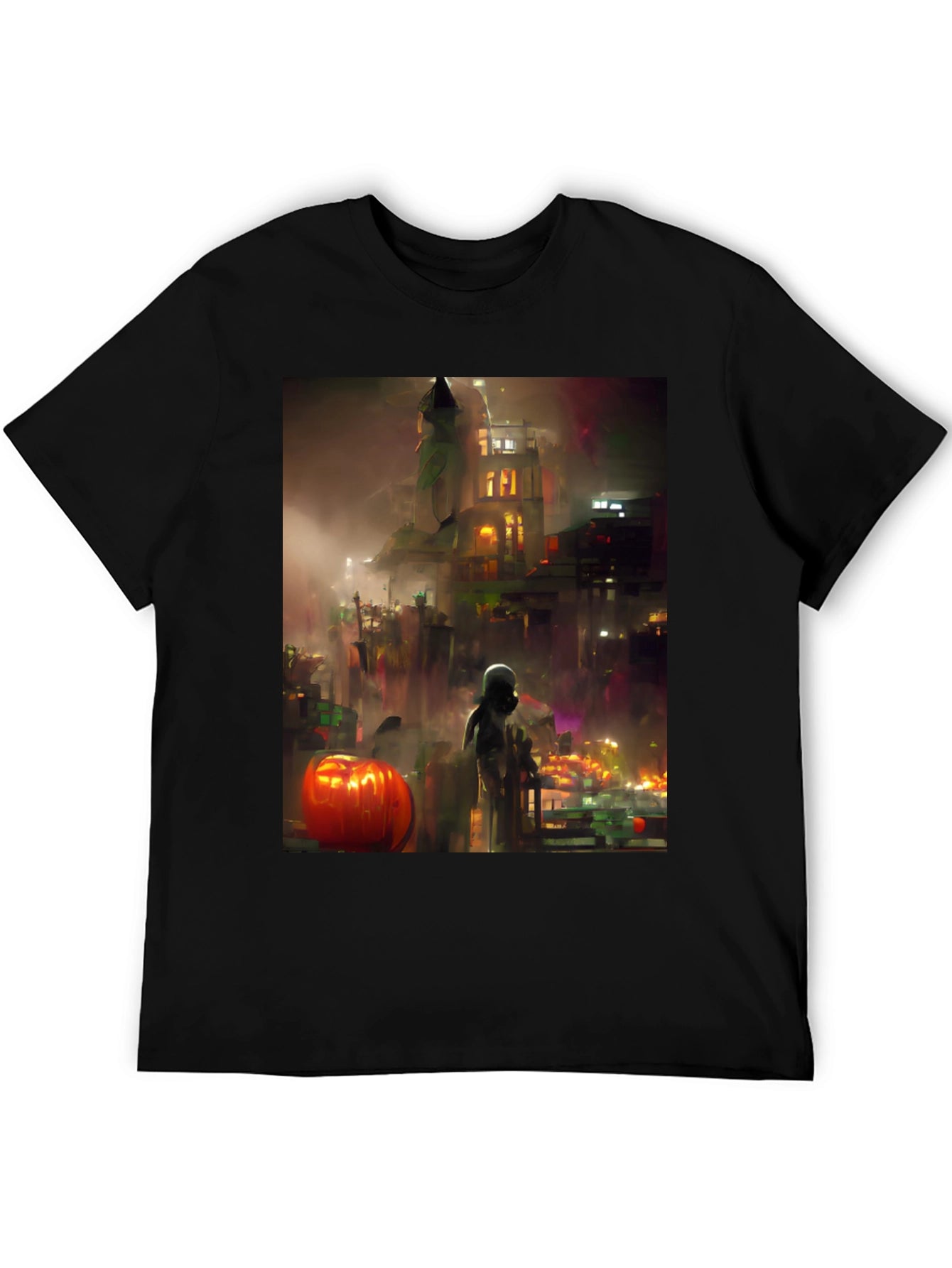 Halloween Cityscape Graphic Tee