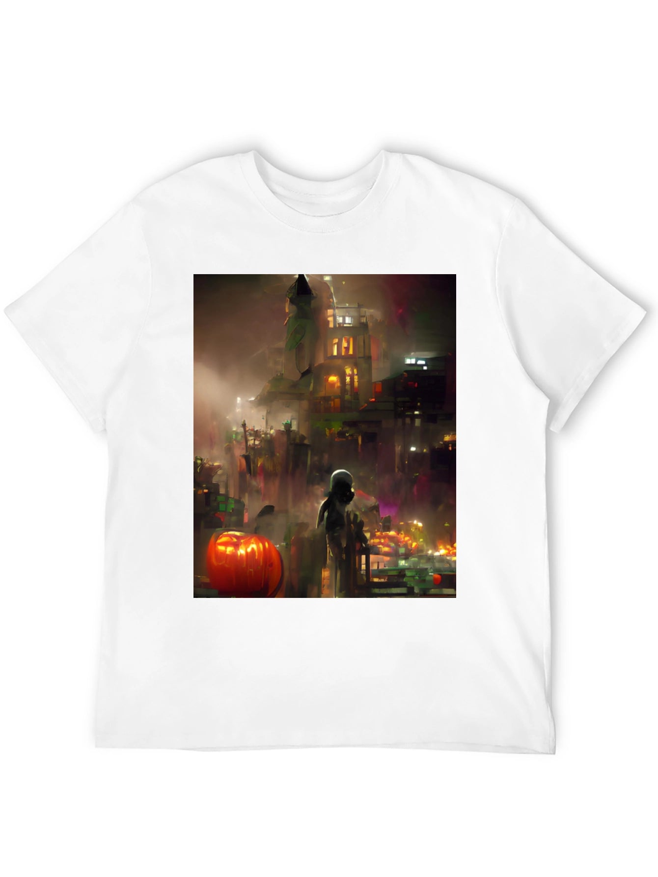 Halloween Cityscape Graphic Tee