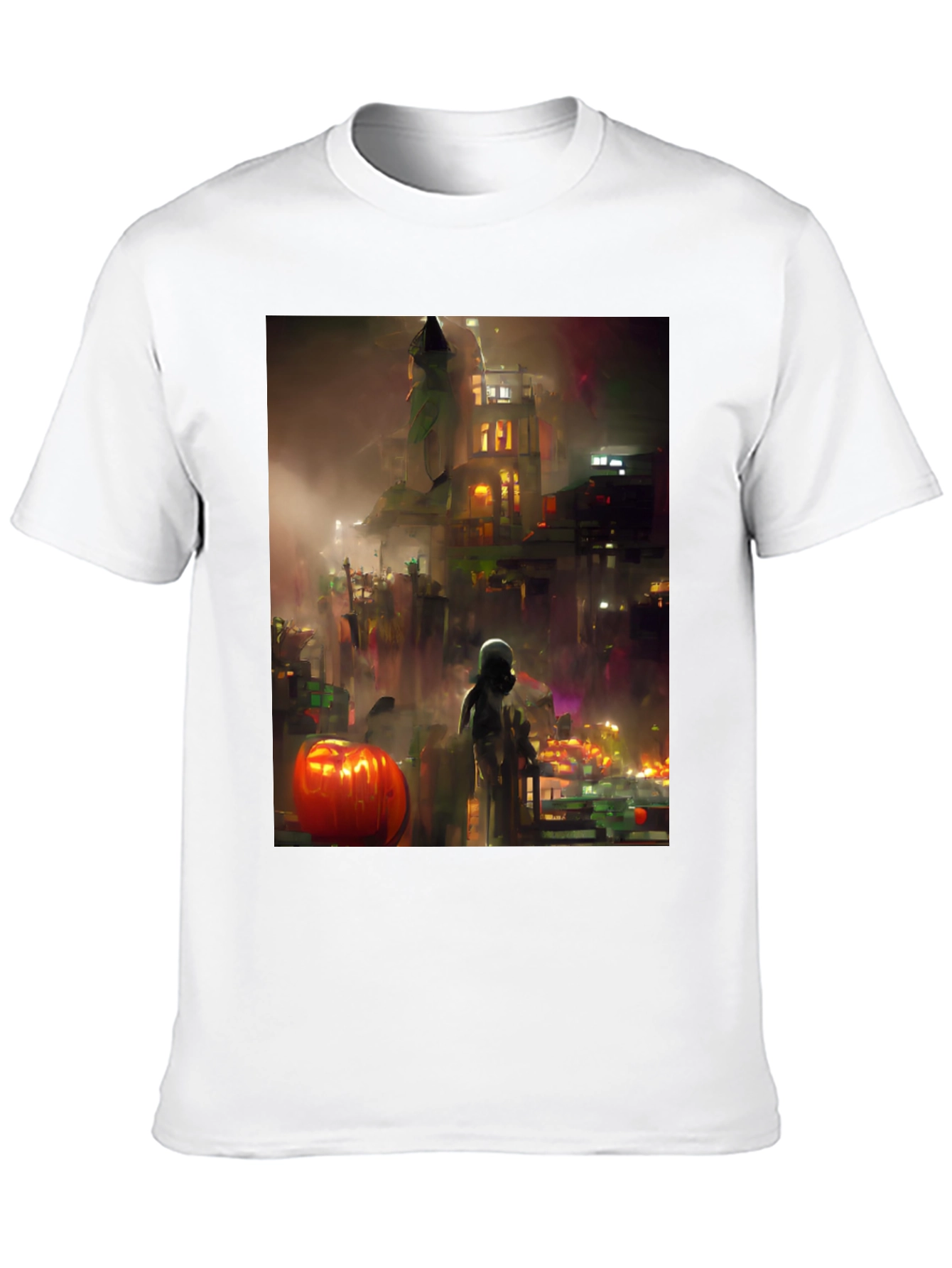 Halloween Cityscape Graphic Tee