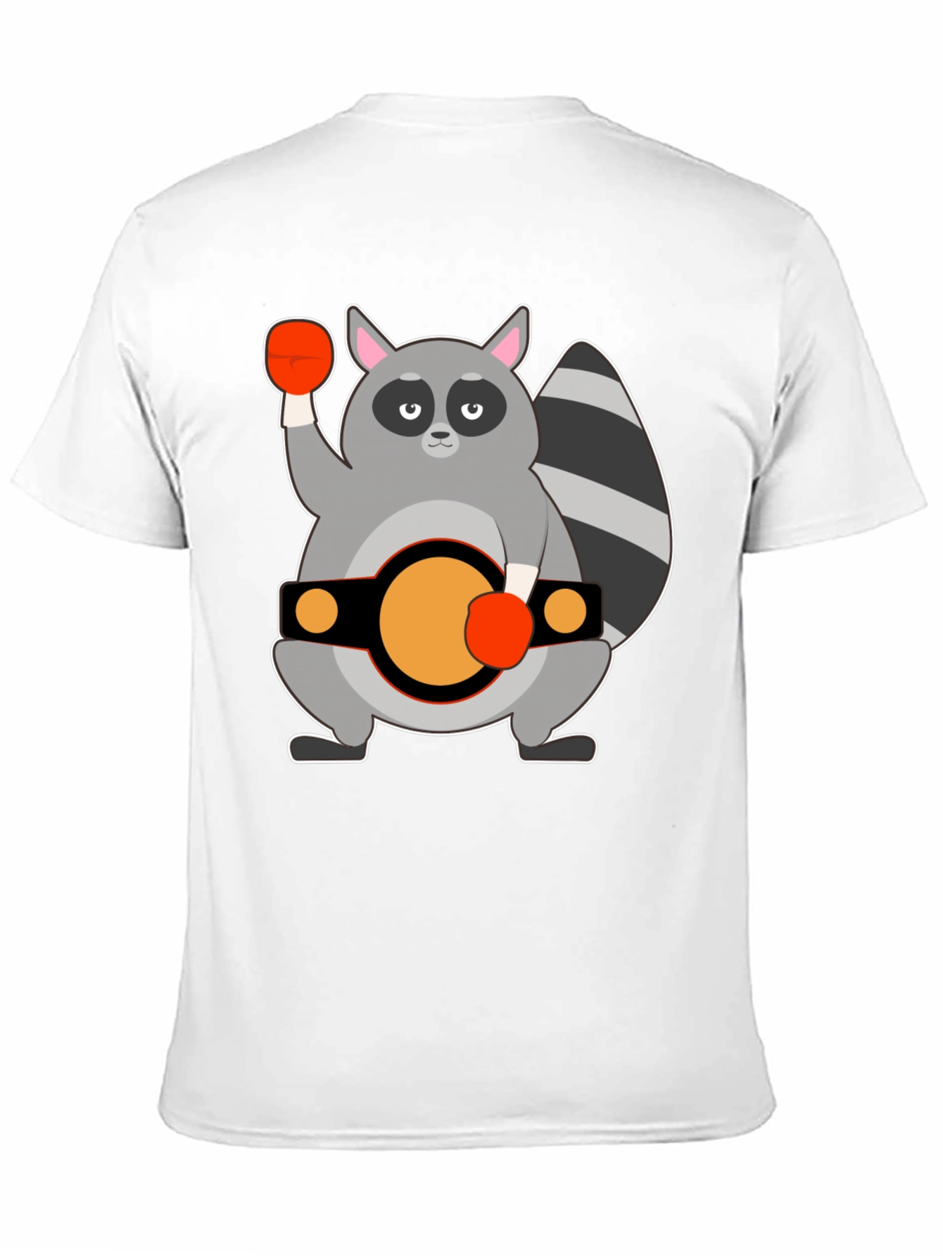 Raccoon Boxer Graphic Tee - Black Cotton T-Shirt
