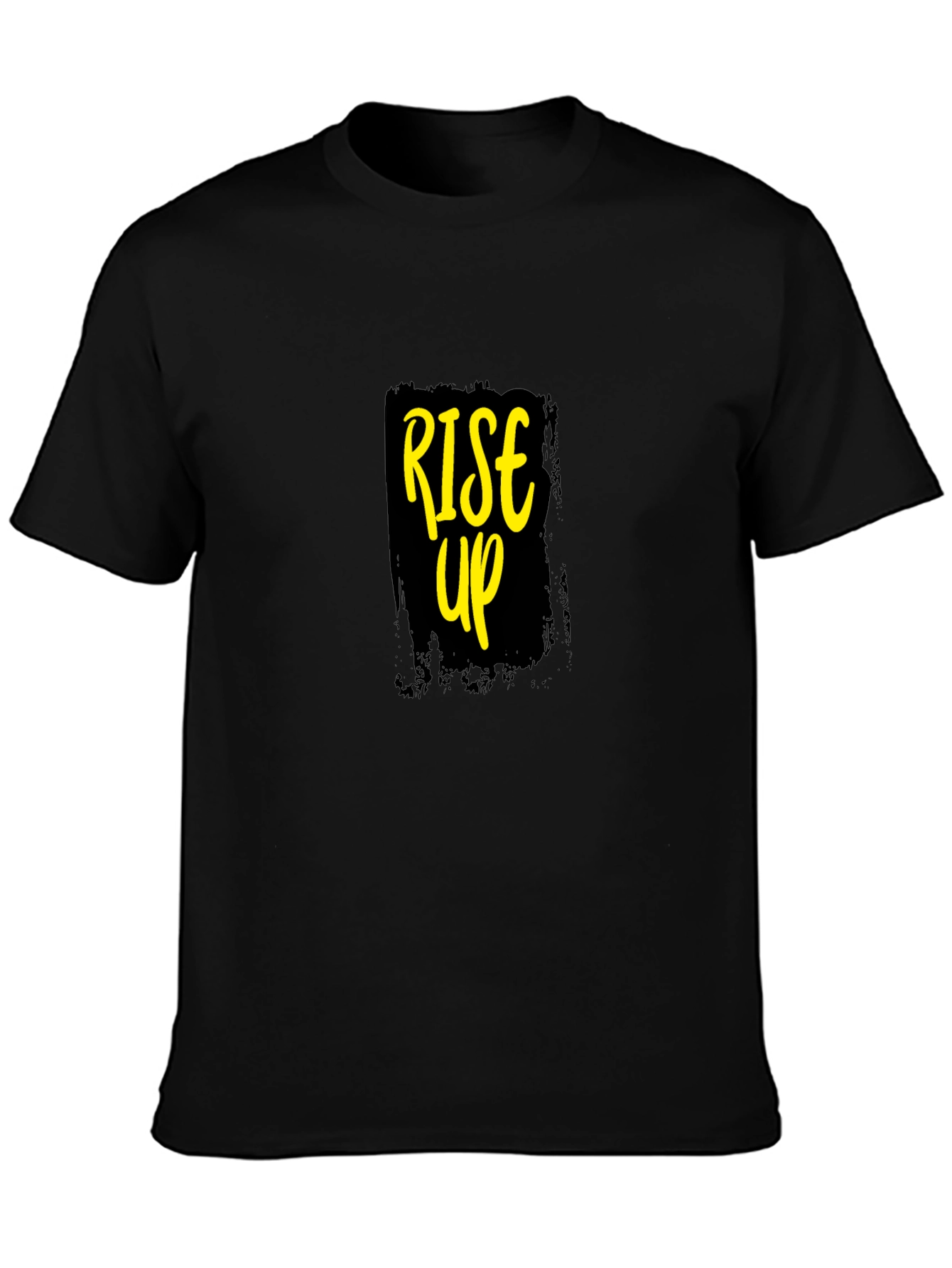 Rise Up Graphic Tee - Motivational Black T-Shirt