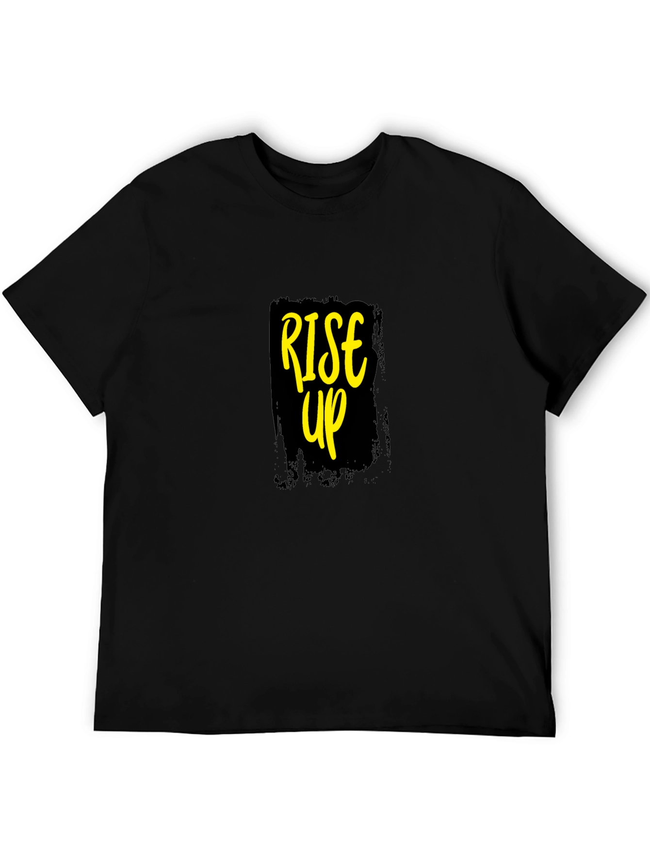 Rise Up Graphic Tee - Motivational Black T-Shirt