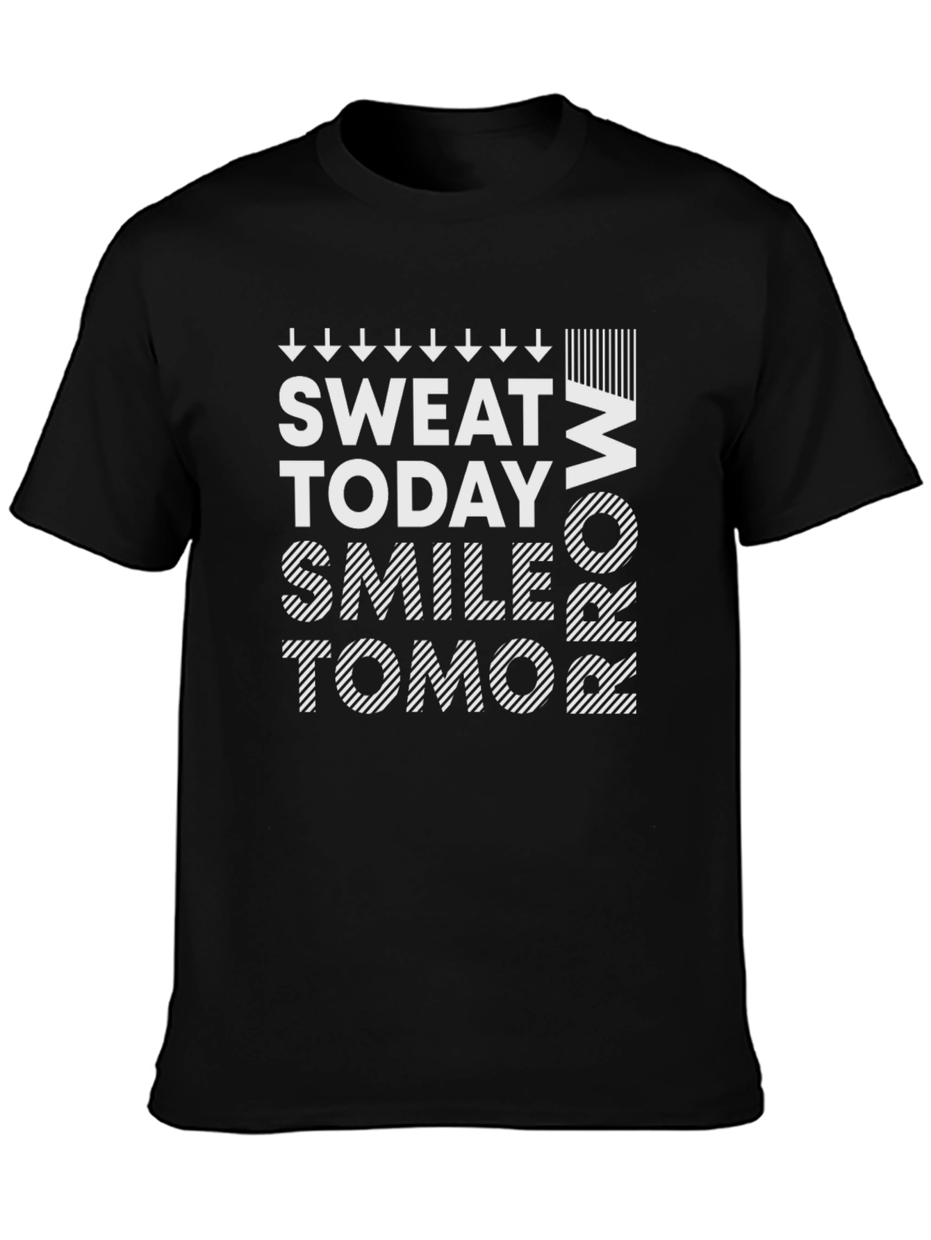 Sweat Today Smile Tomorrow Black Graphic Tee