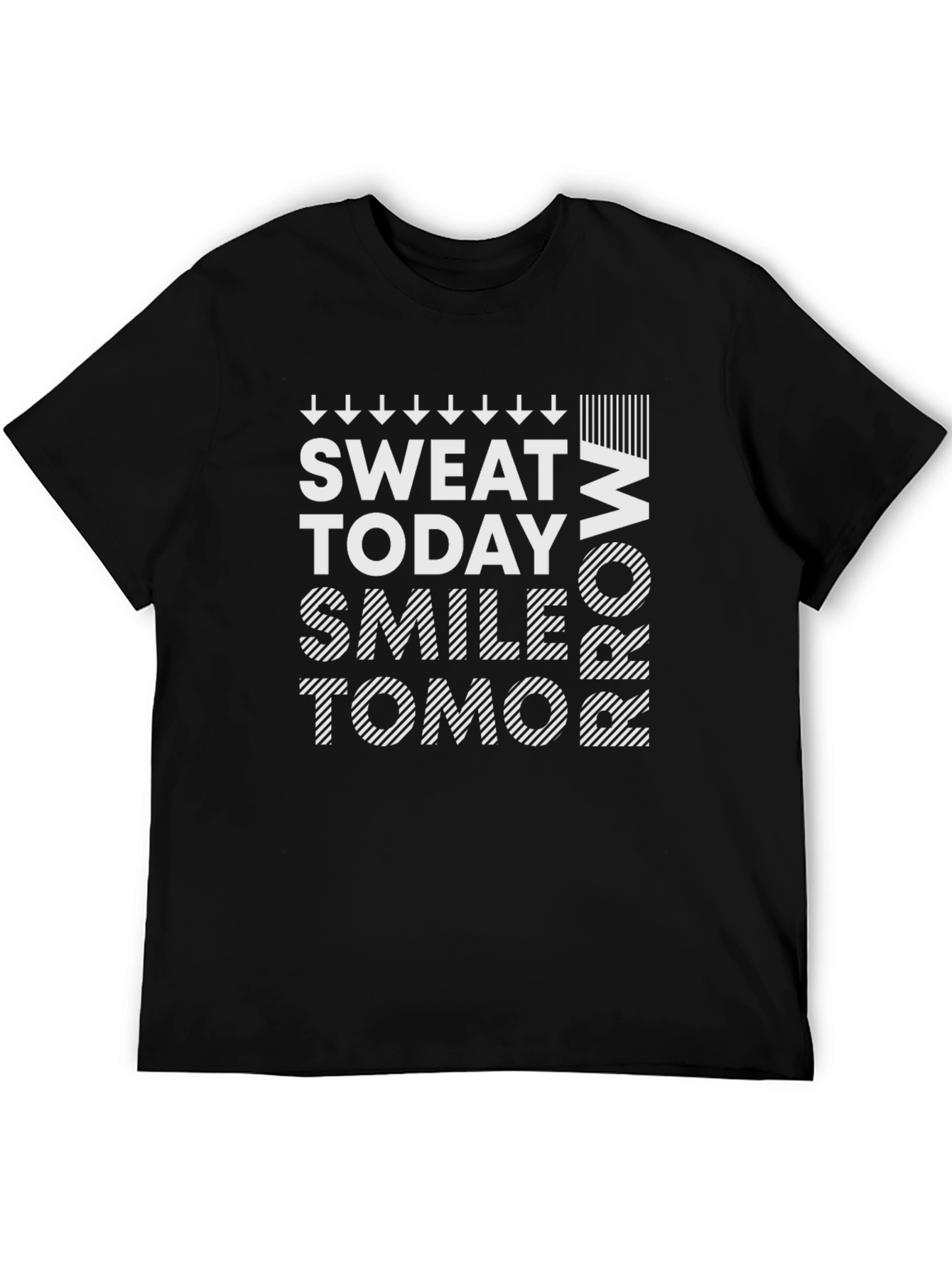 Sweat Today Smile Tomorrow Black Graphic Tee