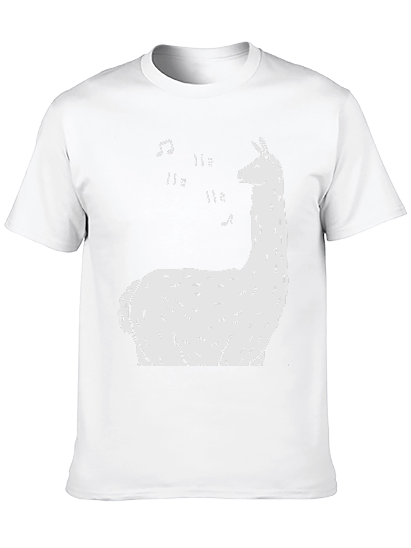 Singing Llama Graphic Tee - Black Cotton T-Shirt