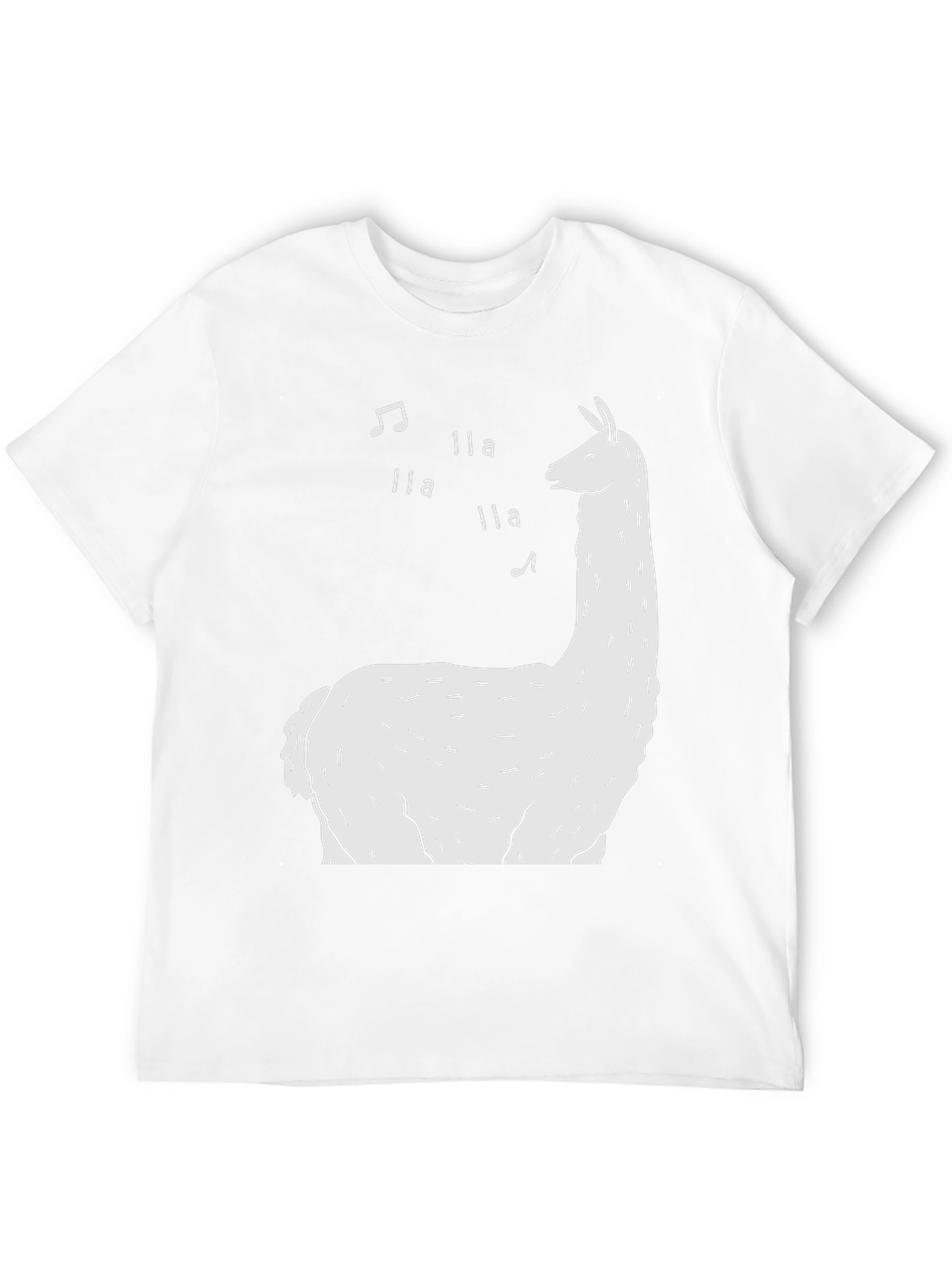 Singing Llama Graphic Tee - Black Cotton T-Shirt