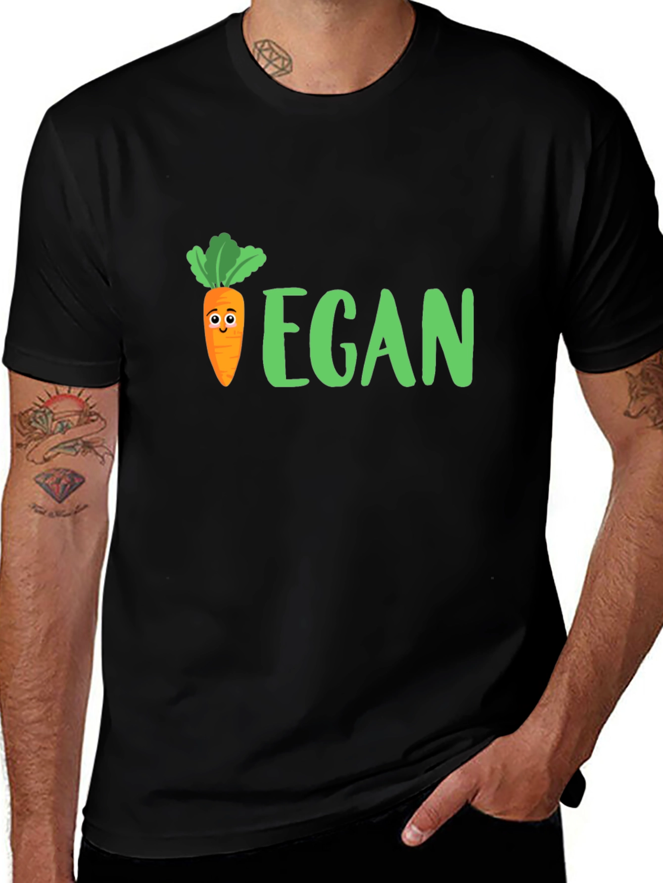 Vegan Carrot T-Shirt - Cute Graphic Tee