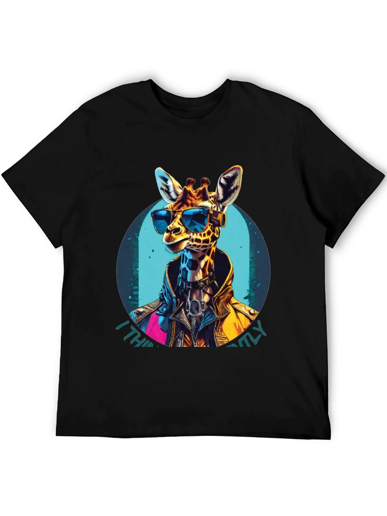 Cool Giraffe Graphic Tee - Unisex Black T-Shirt