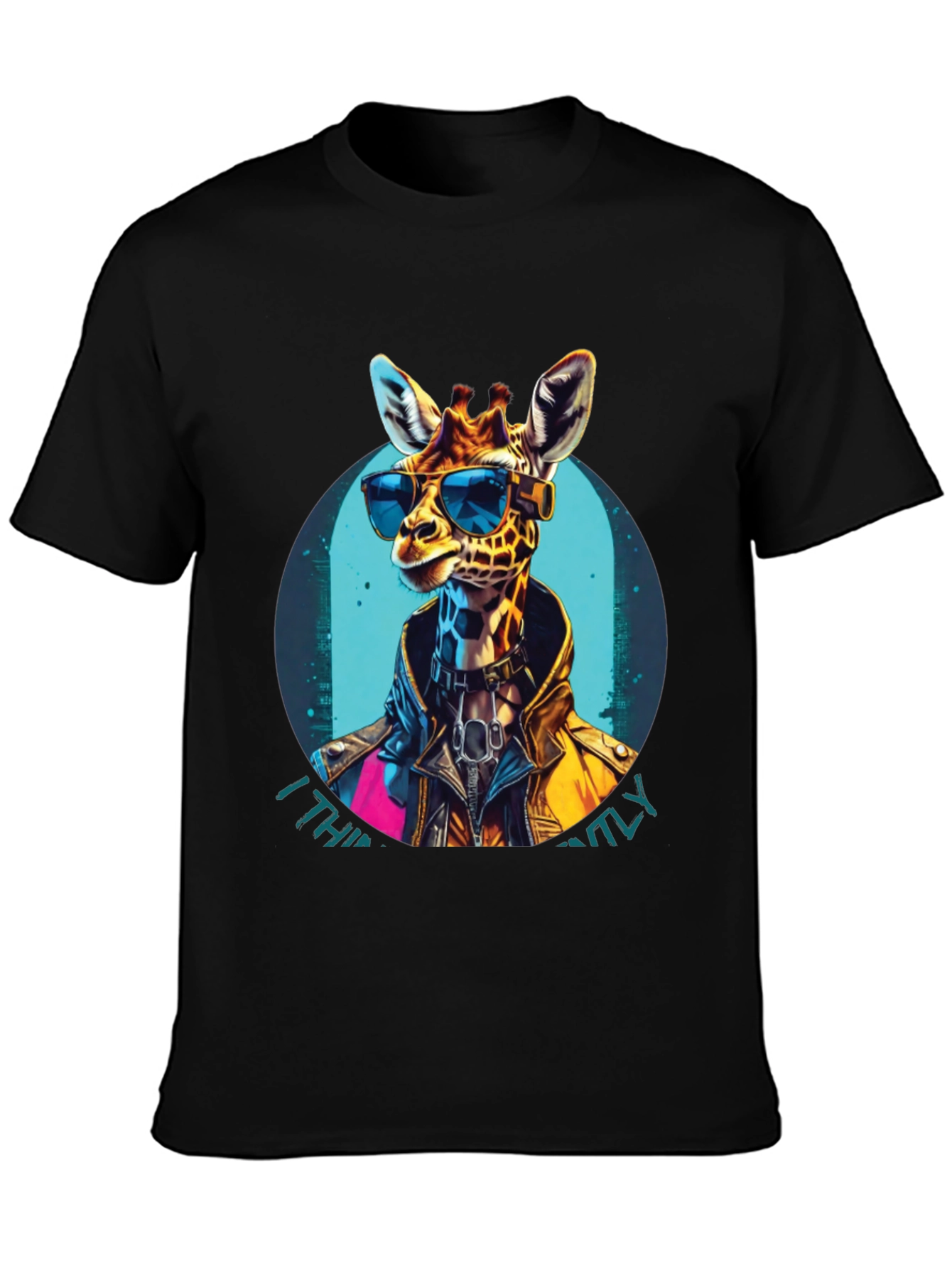 Cool Giraffe Graphic Tee - Unisex Black T-Shirt