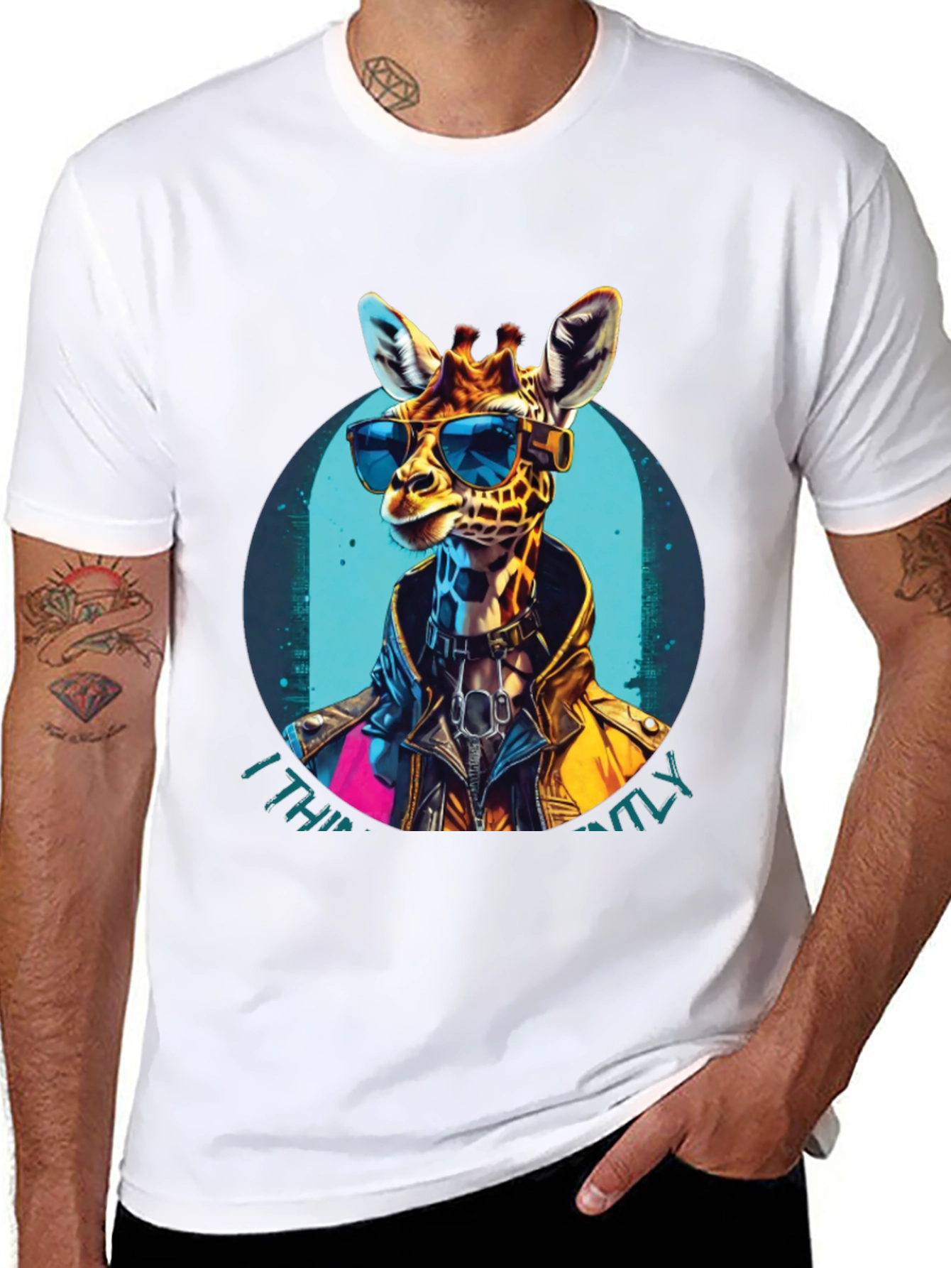 Cool Giraffe Graphic Tee - Unisex Black T-Shirt