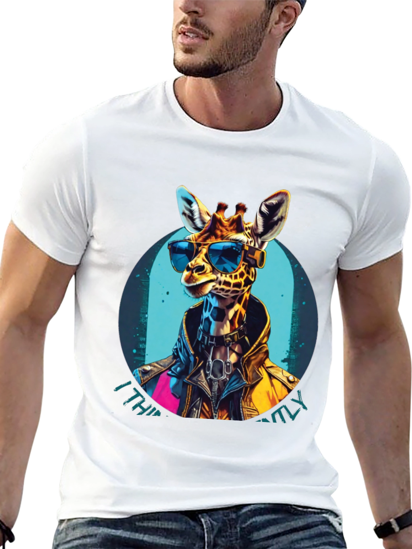 Cool Giraffe Graphic Tee - Unisex Black T-Shirt