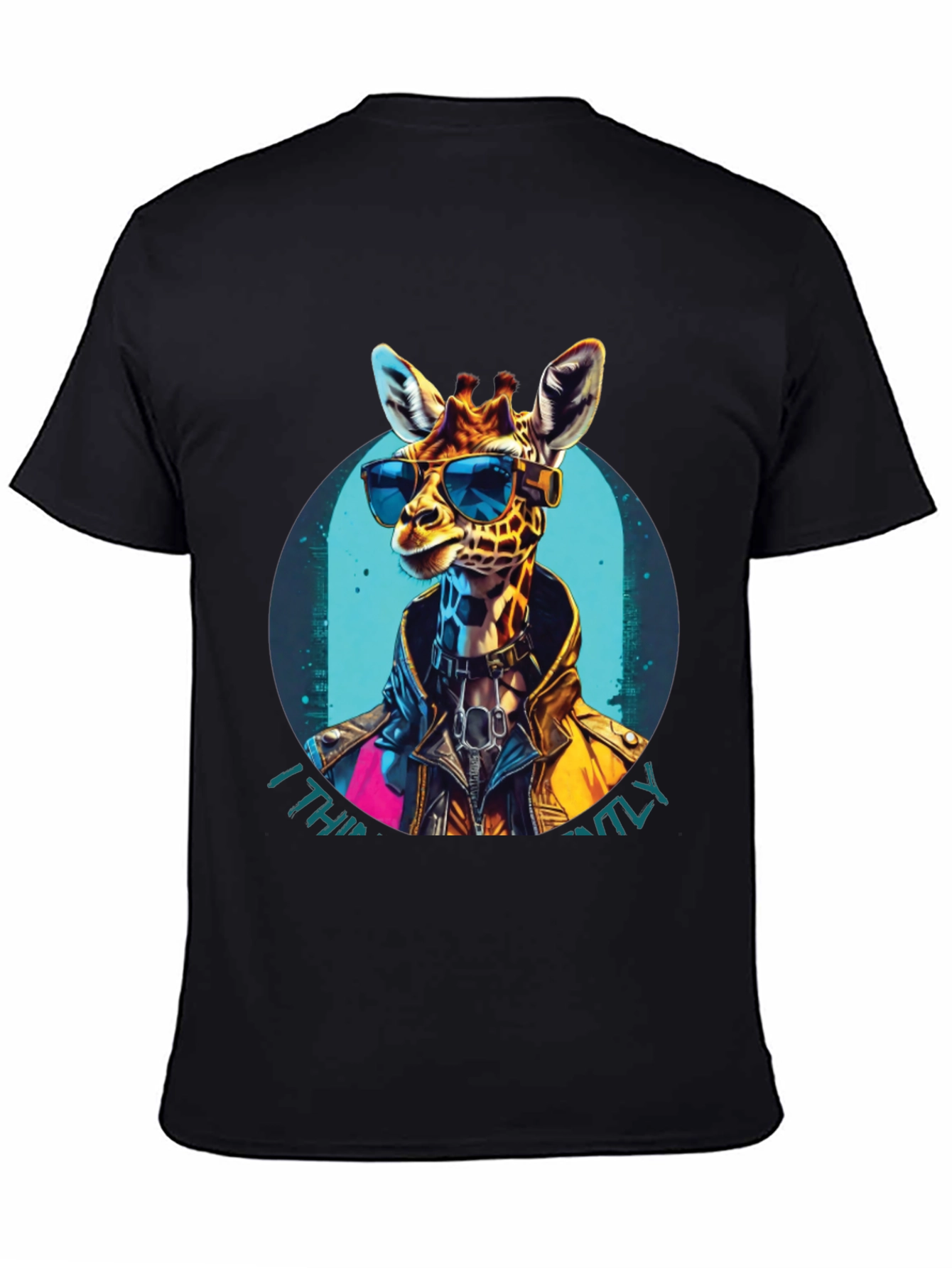 Cool Giraffe Graphic Tee - Unisex Black T-Shirt