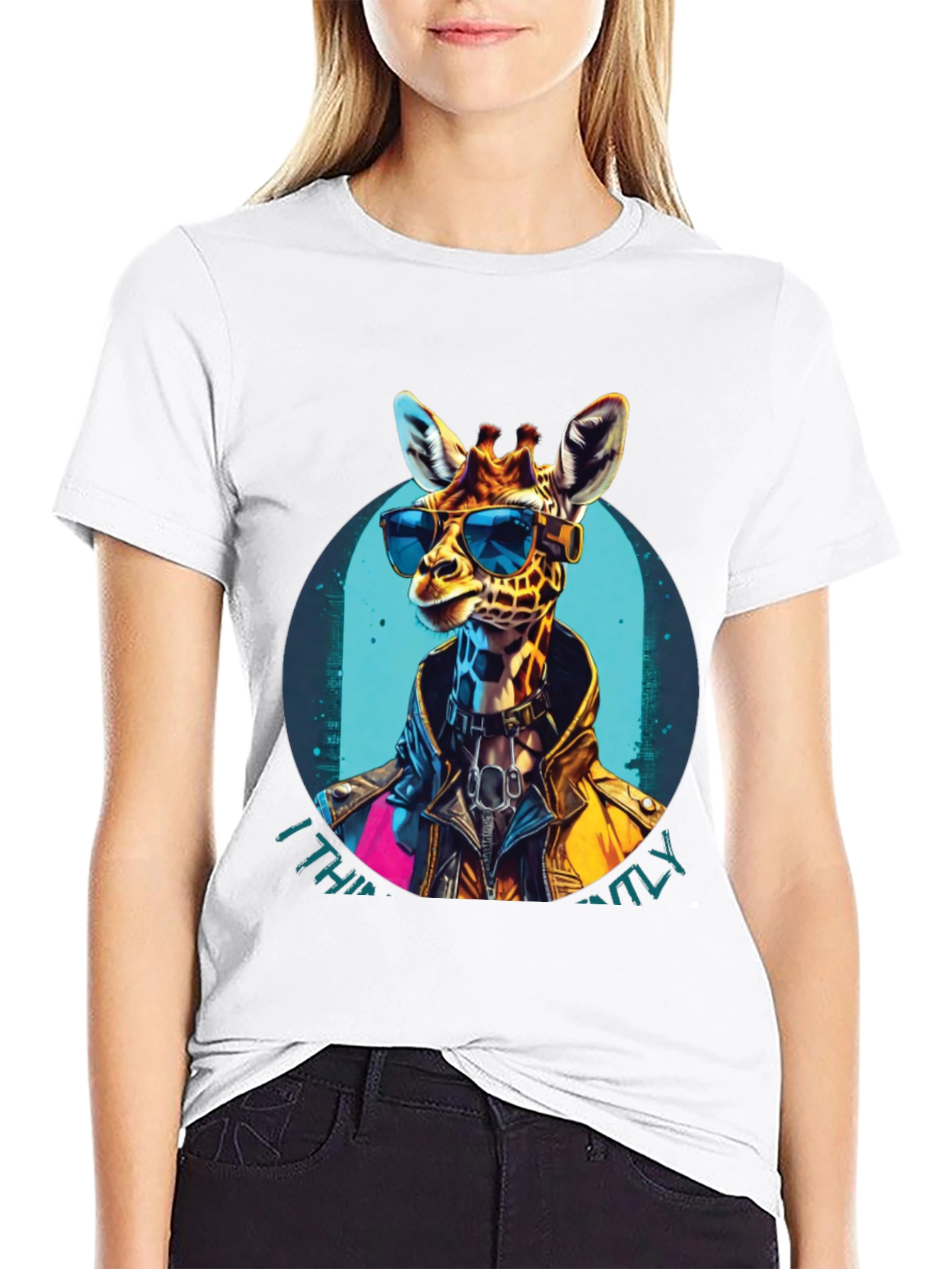 Cool Giraffe Graphic Tee - Unisex Black T-Shirt