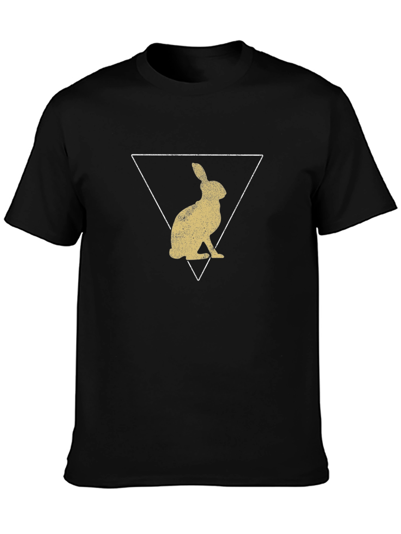 Rabbit Triangle Graphic Tee - Modern Design