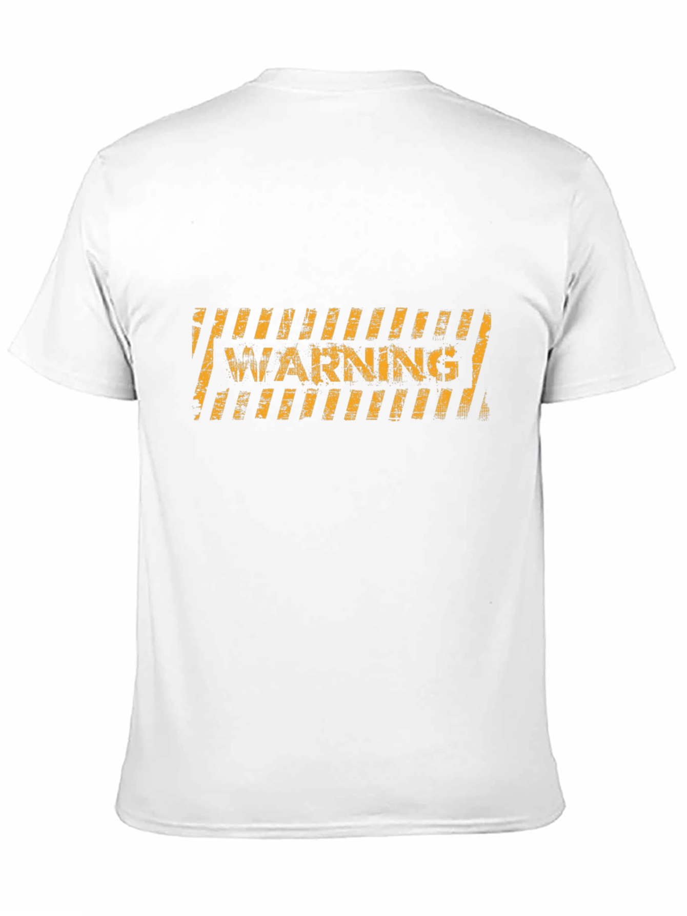 Warning Stripes Graphic Black T-Shirt